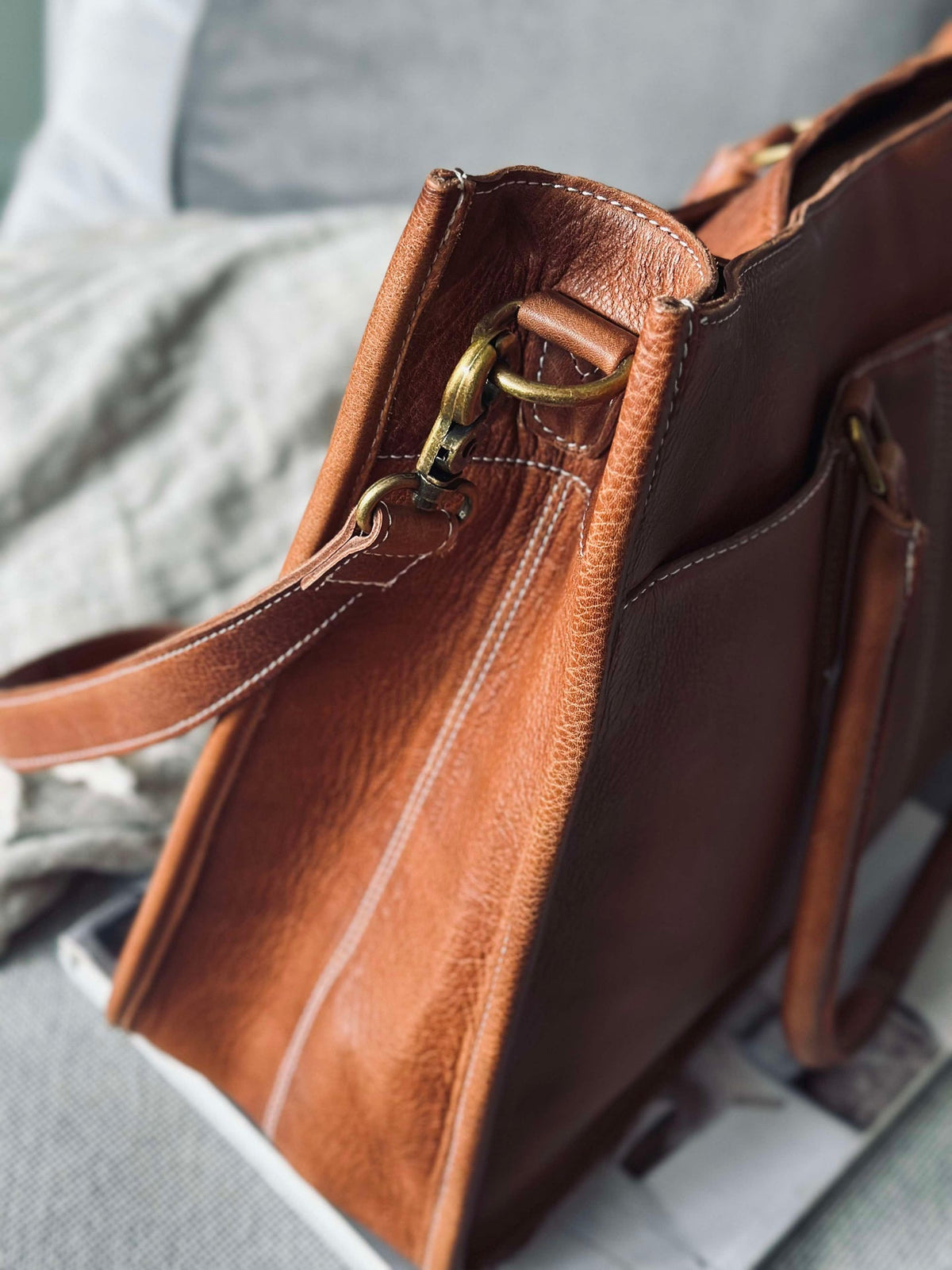 Werktas - Walnut leather