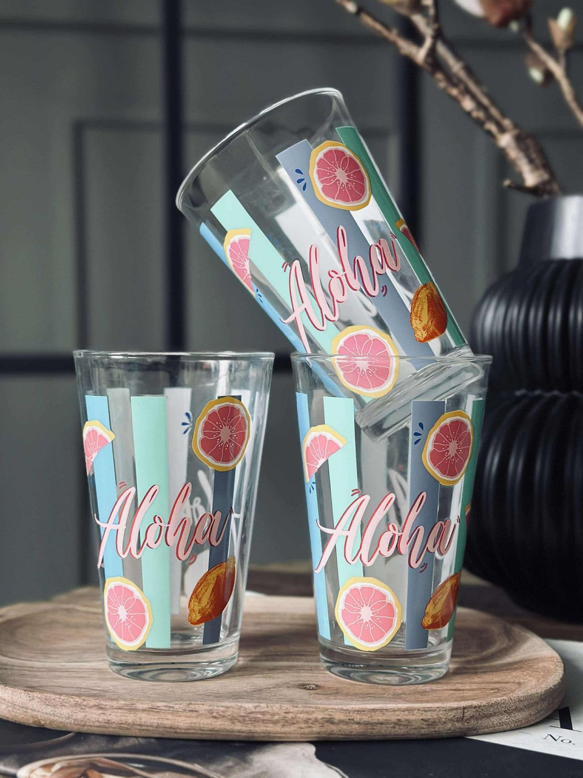 Glas Summer - Set van 3 stuks