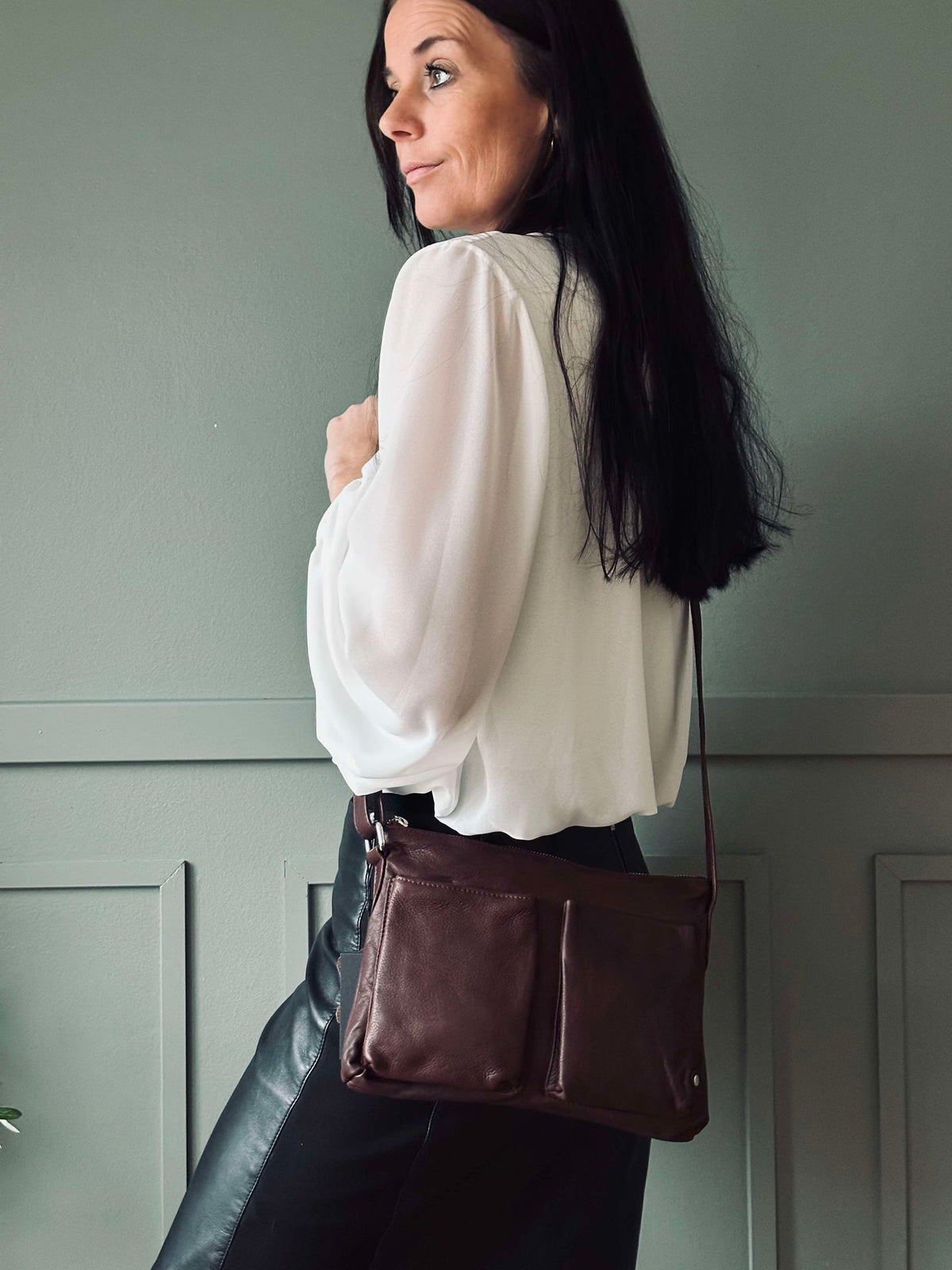 Blouse m. strik - White