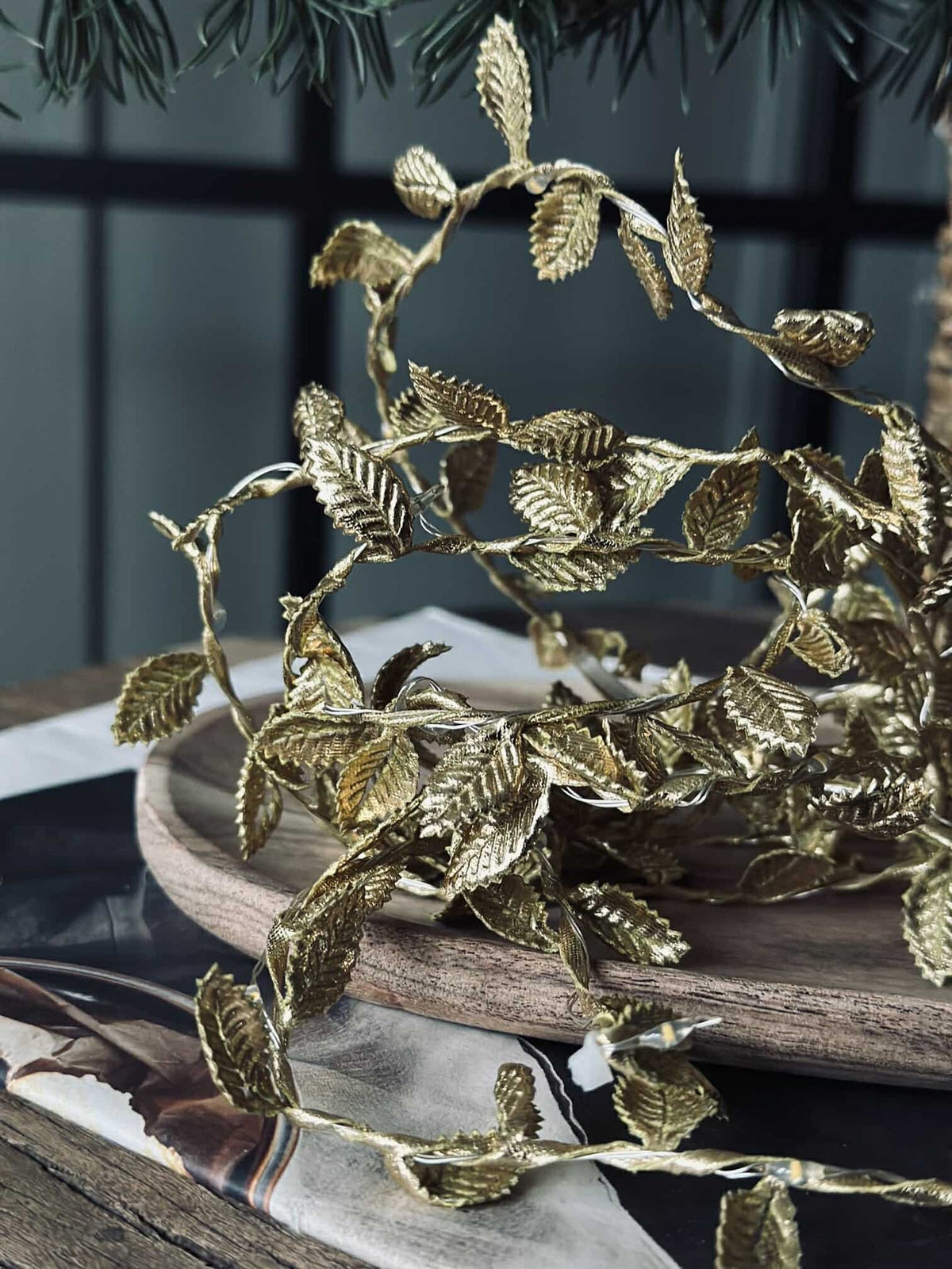 Lichtslinger met bladeren - Gold