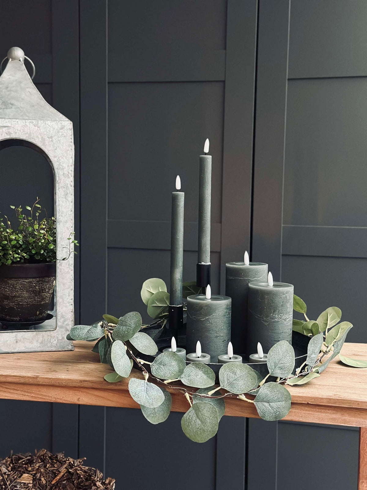 LED-lichtpakket met 9 LED-lichten - grijs/groen