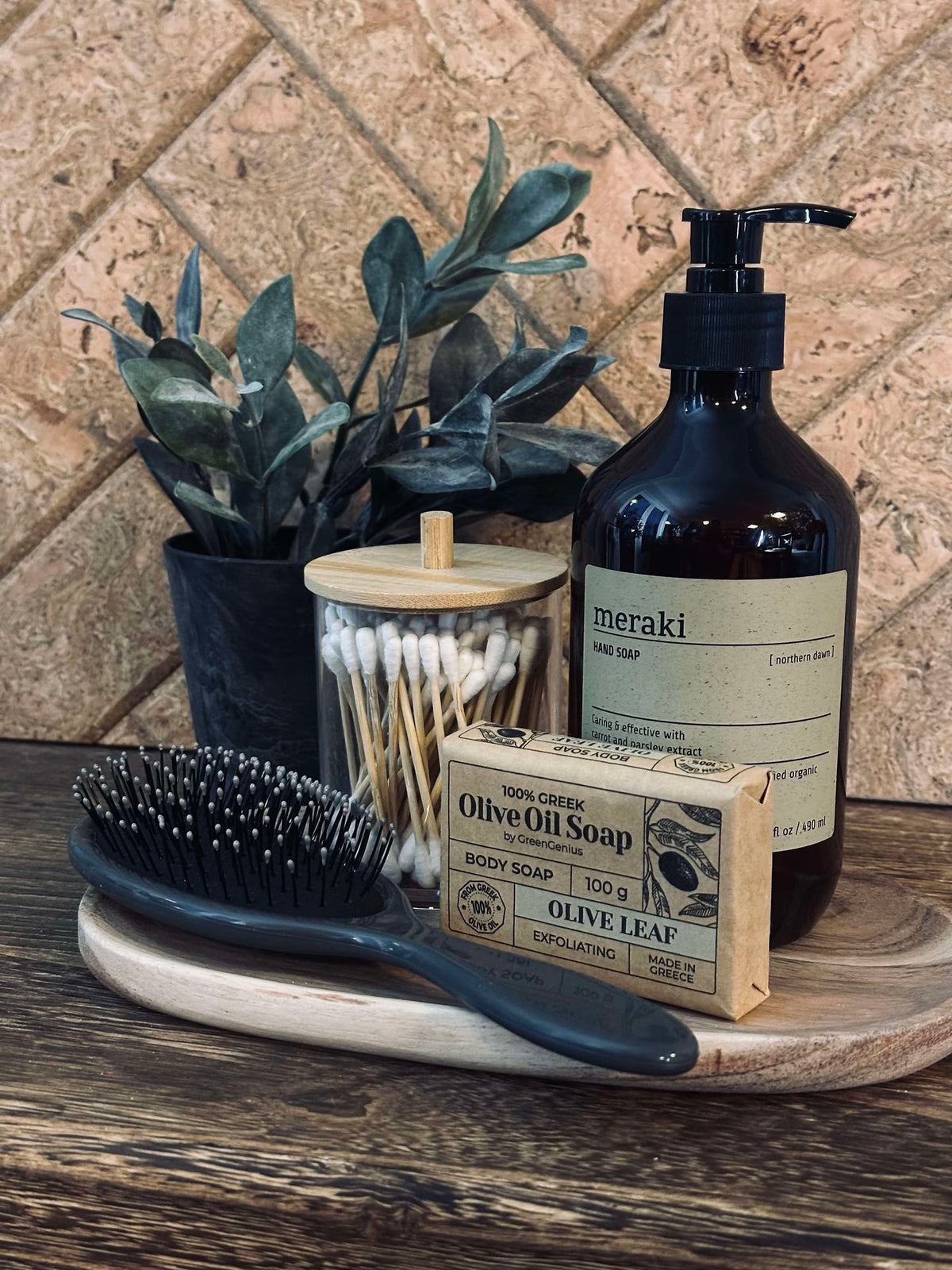 Haarborstel Alma Dark grey