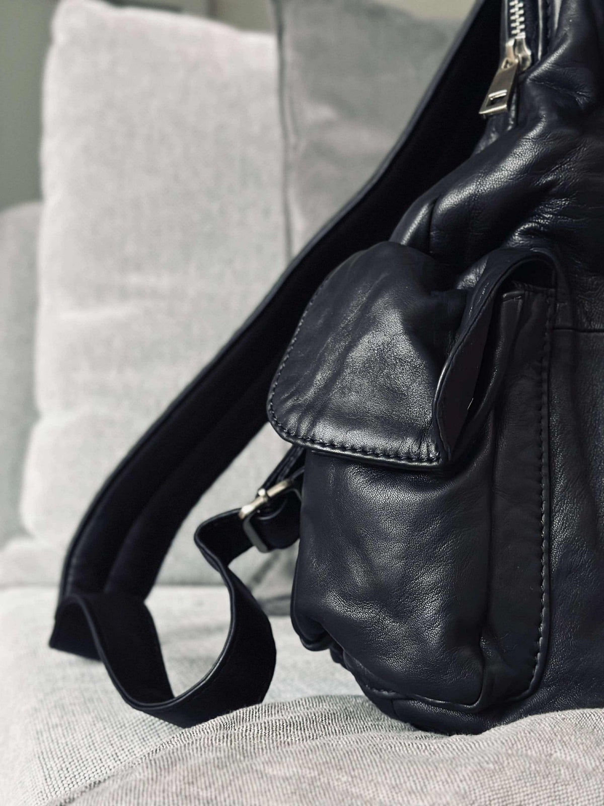 Rugzak cool design – Zacht lamsleer black