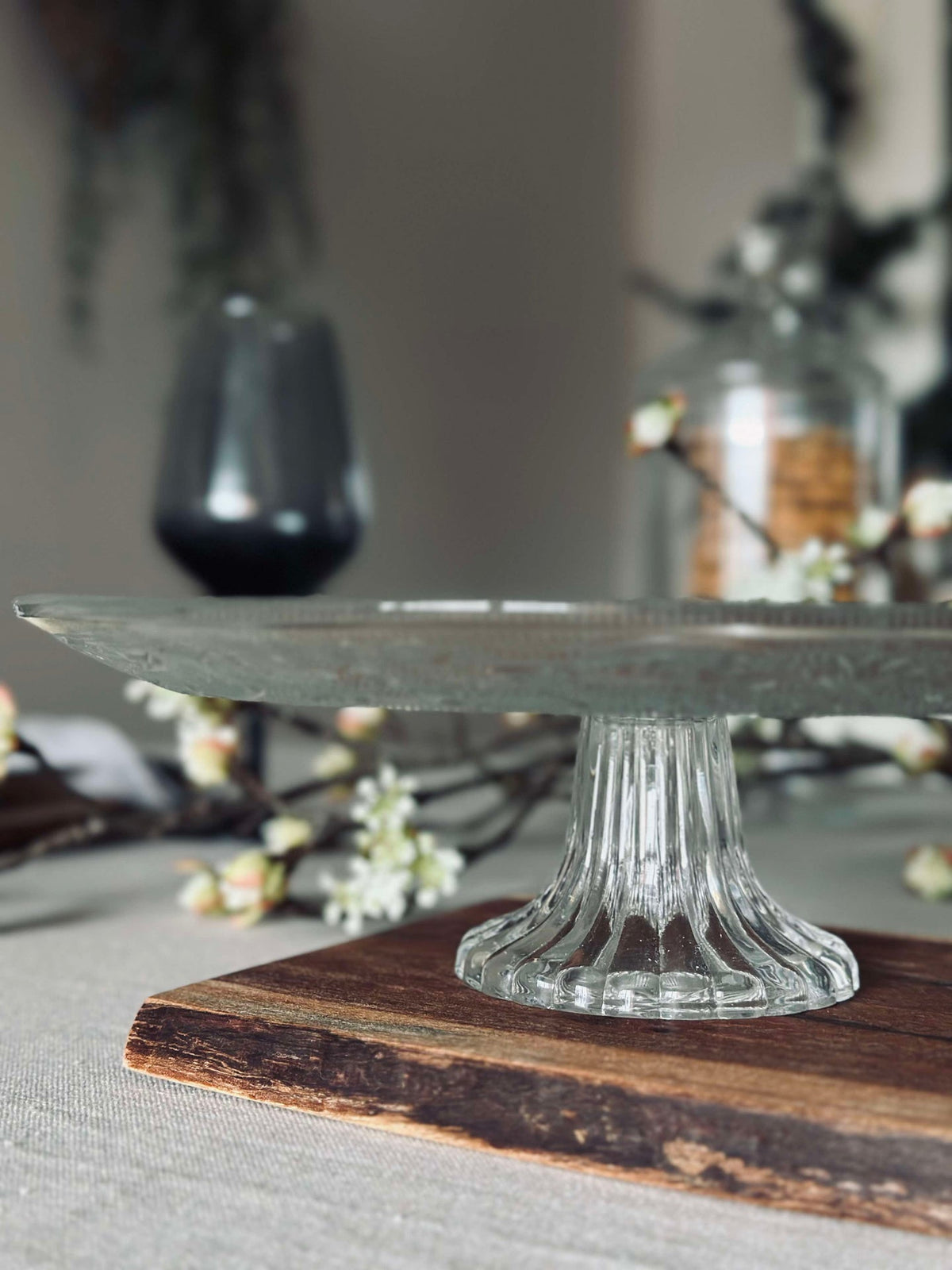 Taartplateau van glas 25cm
