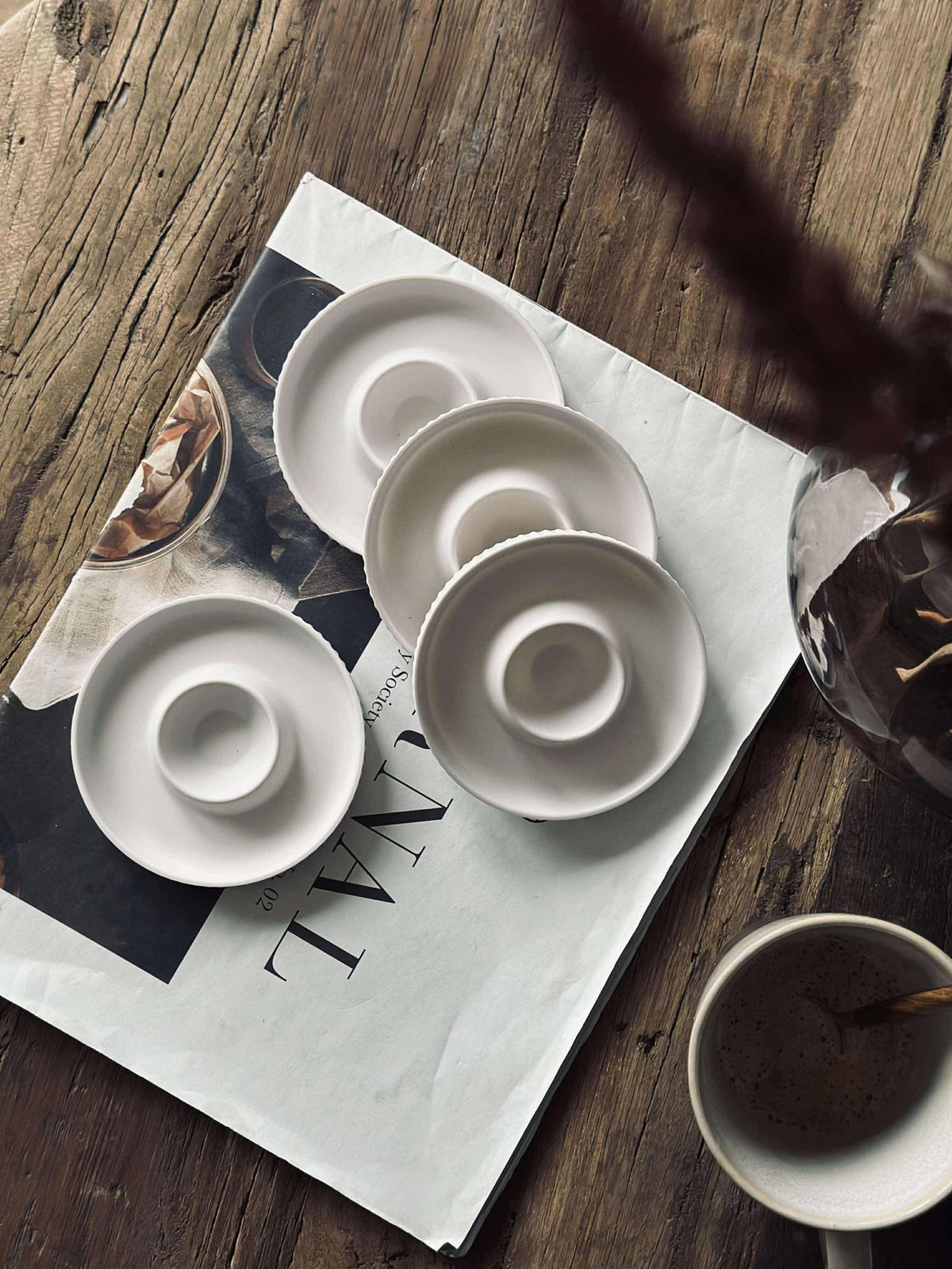 Eierdopjes Melamine Wit - 4 st.
