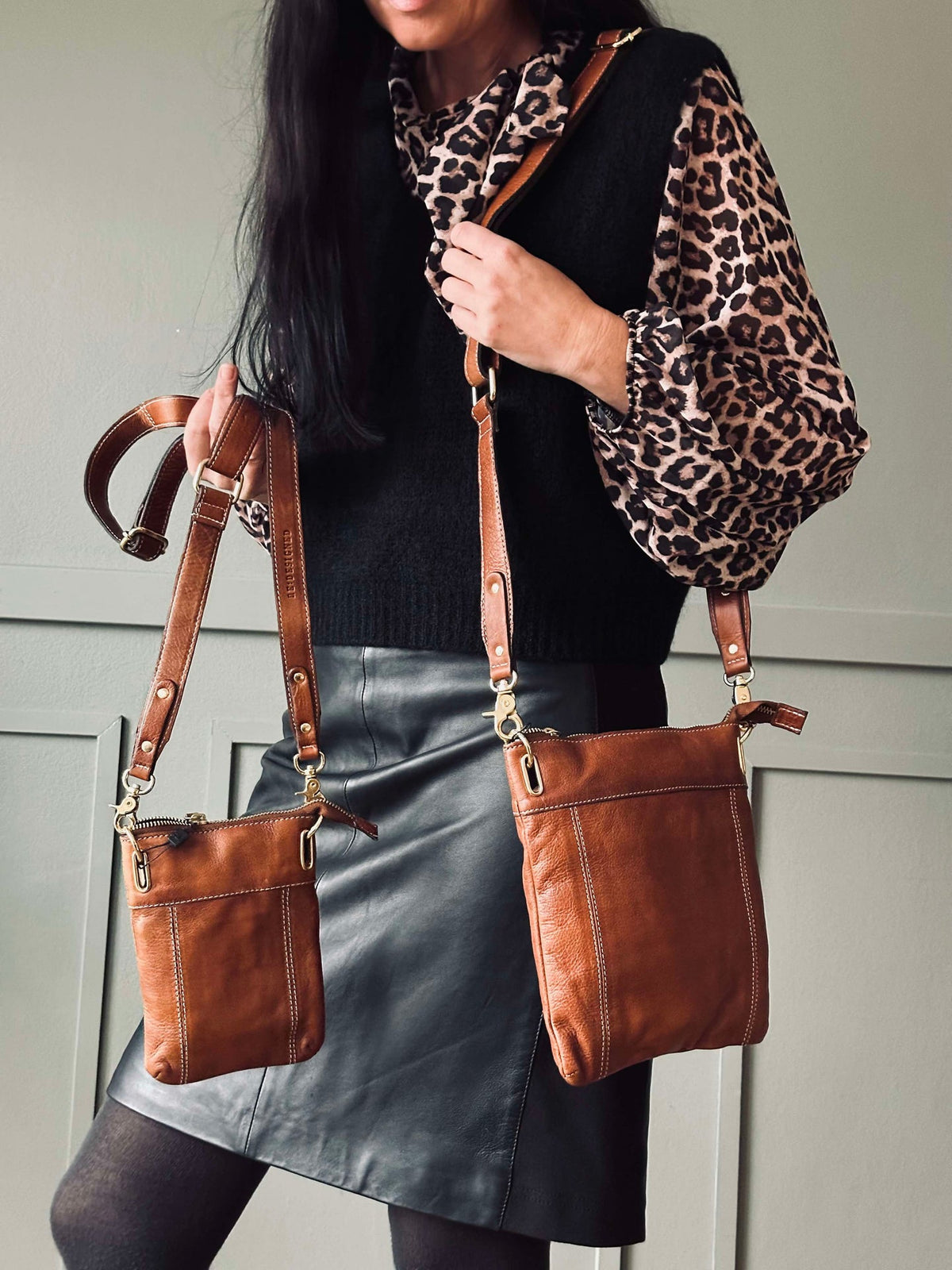 Mobiele tas Gunilla walnut