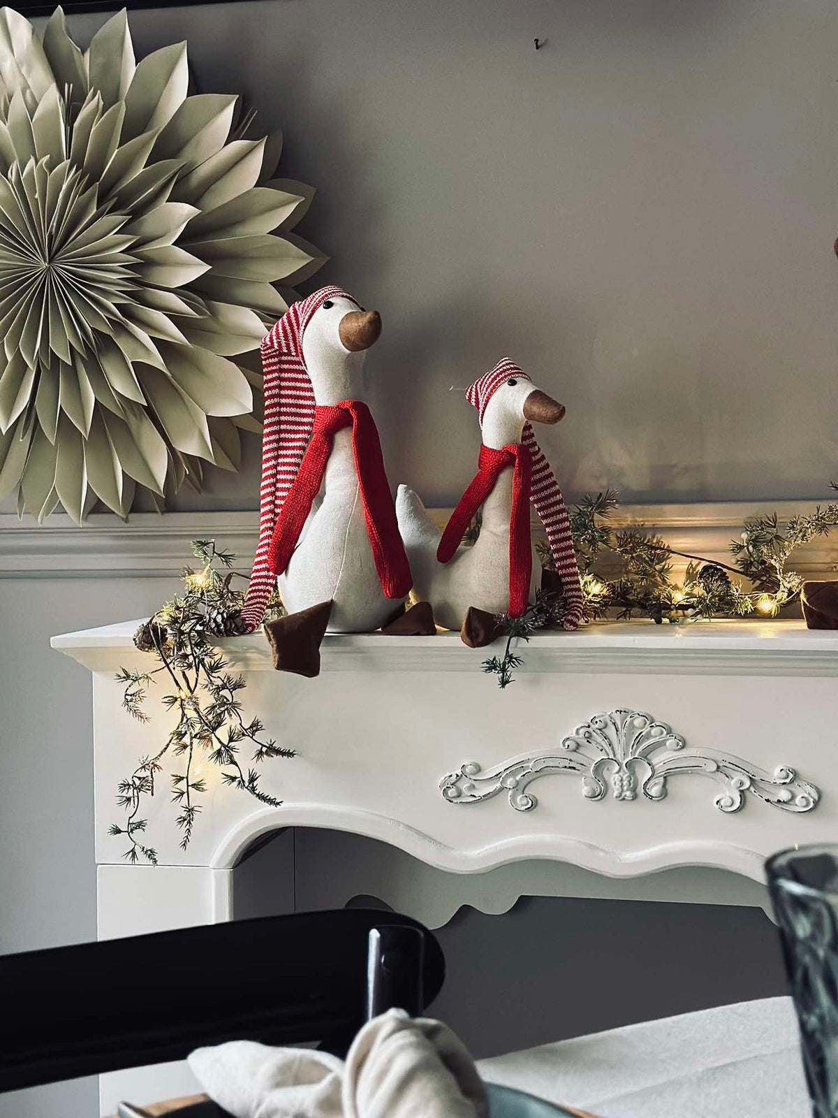Kerst eend met muts - Medium