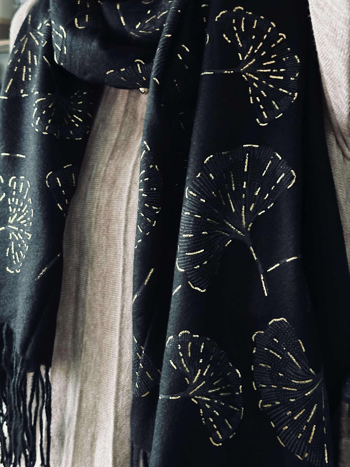 Sjaal Ginkgo - Black