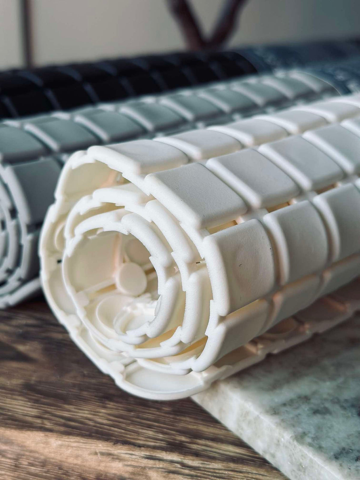 Badmat met zuignappen - White