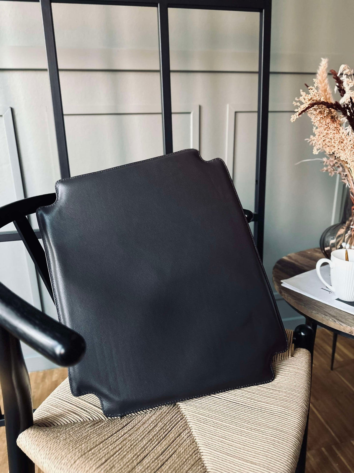 Leren zitkussen Dark brown - Past op Y-stoel