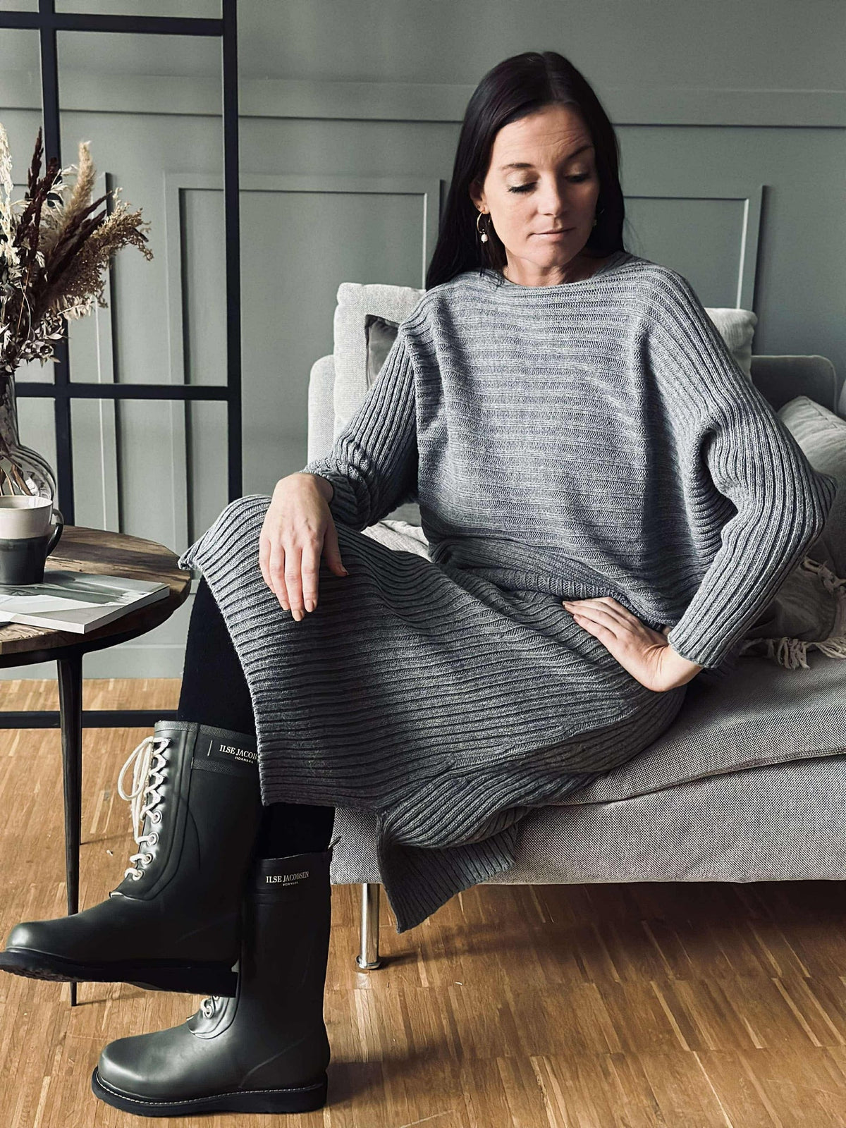 Gebreid set Clara Grey