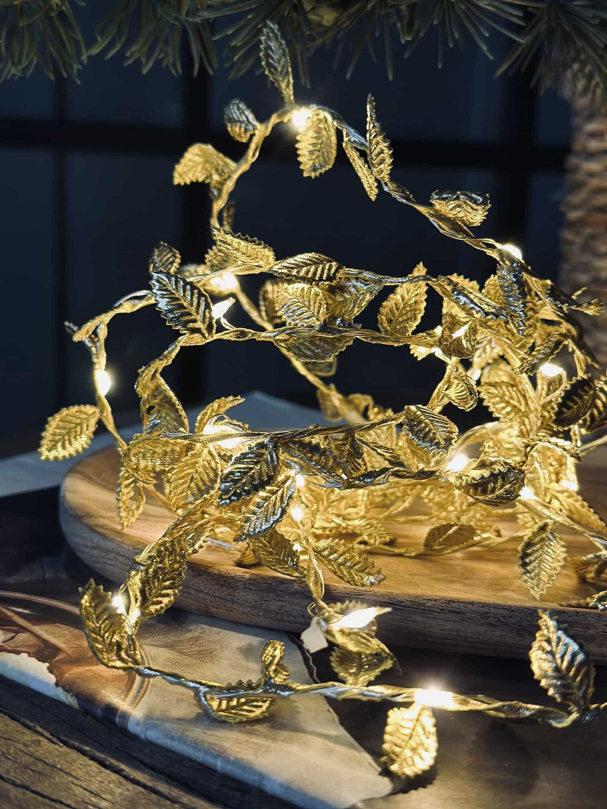 Lichtslinger met bladeren - Gold