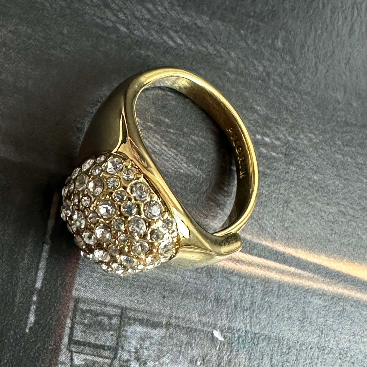 Ring CINDY kristal - Verguld