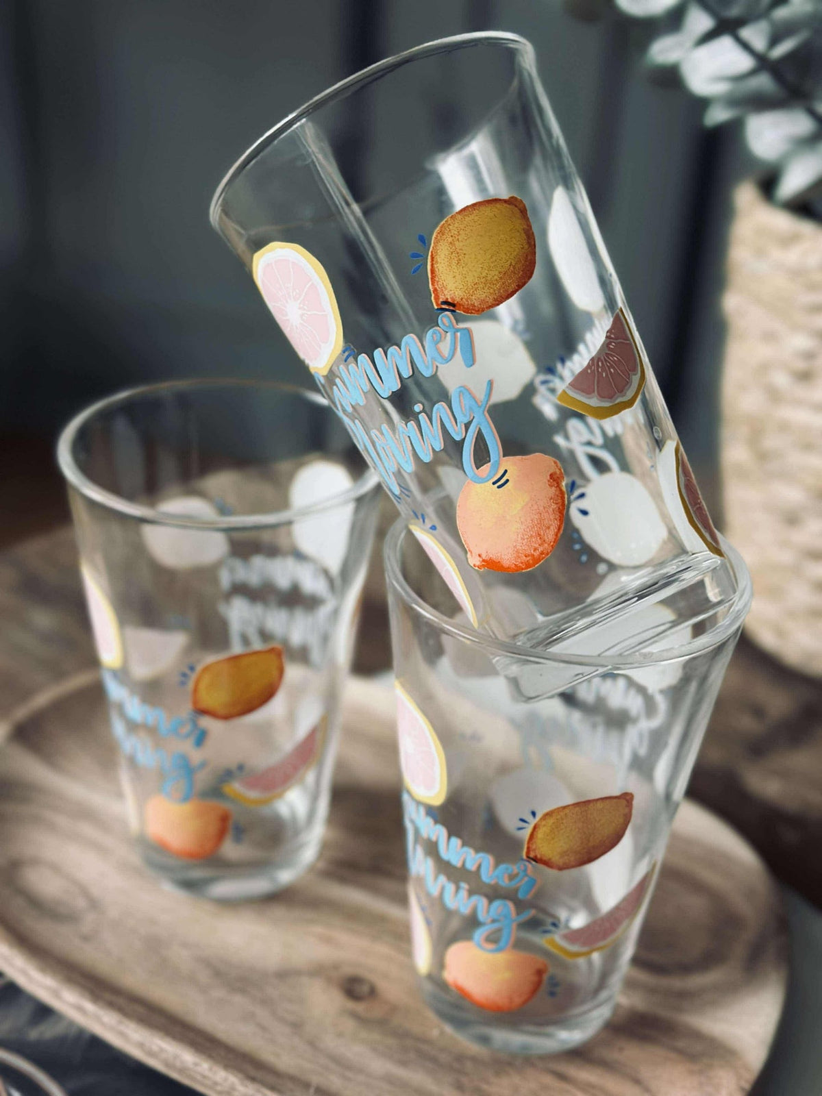 Glas Summer - Set van 3 stuks