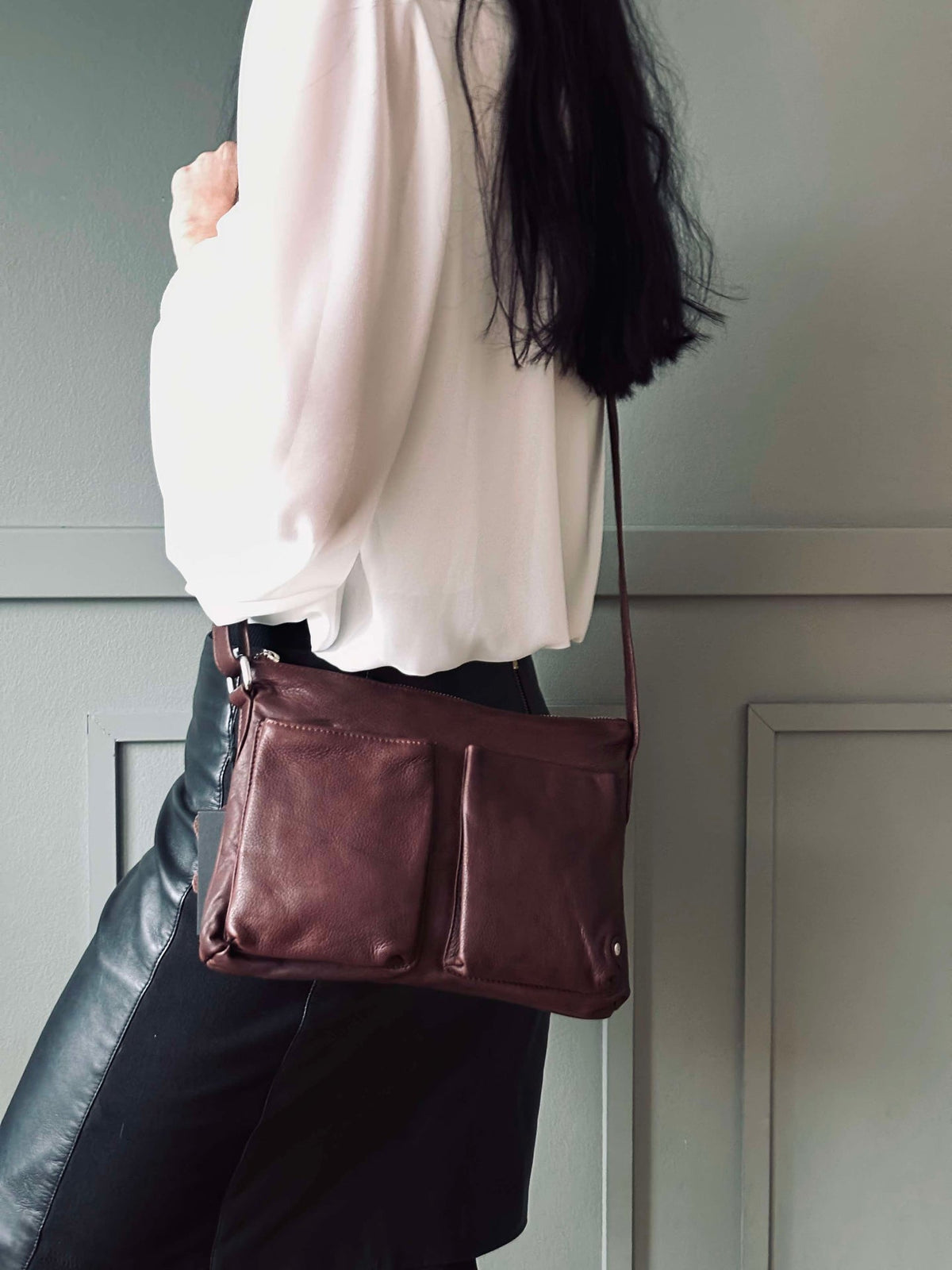 Blouse m. strik - White