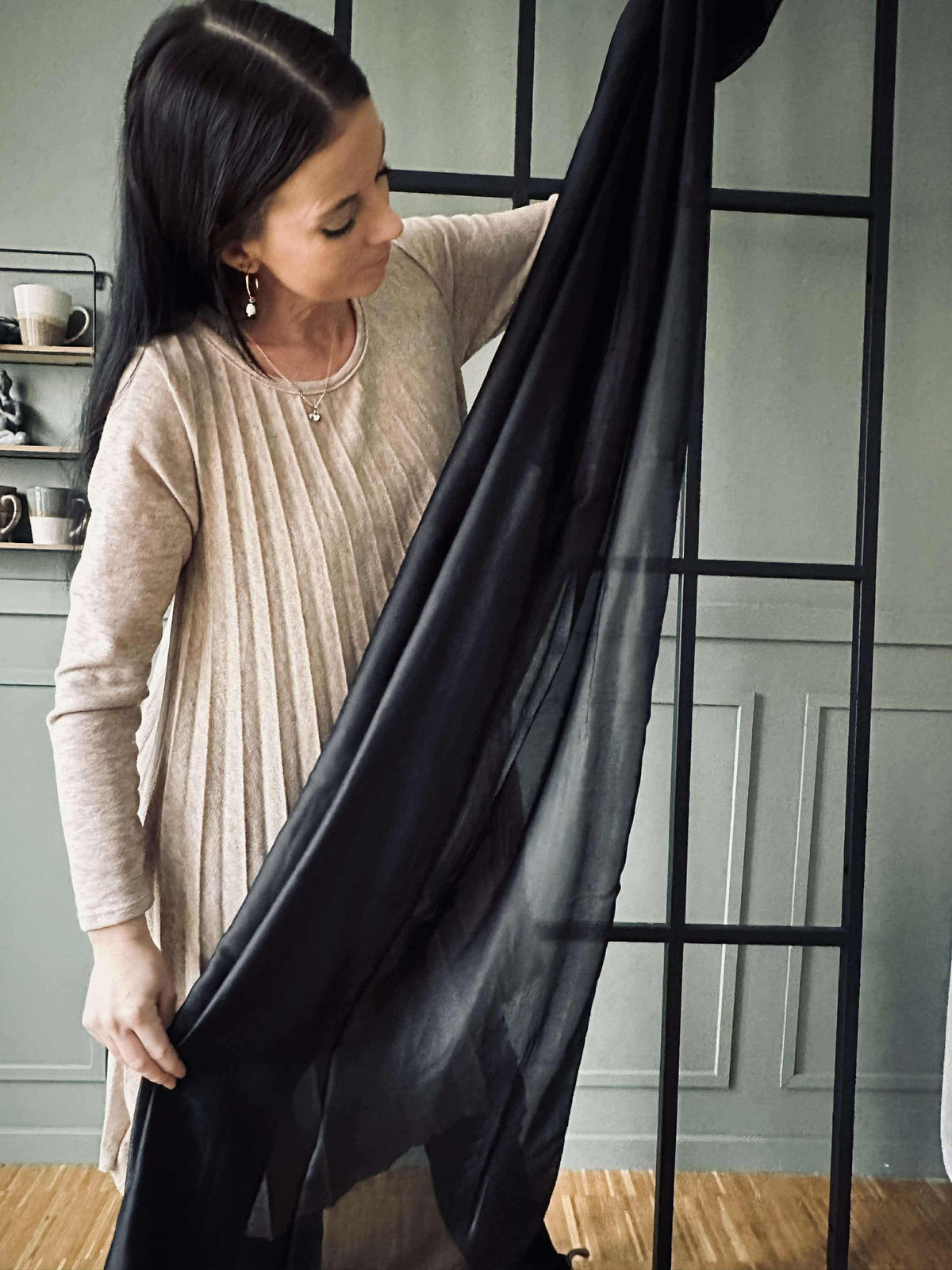Sjaal Silky Black