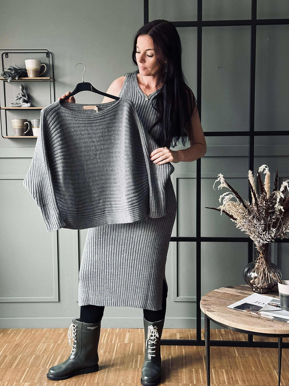 Gebreid set Clara Grey