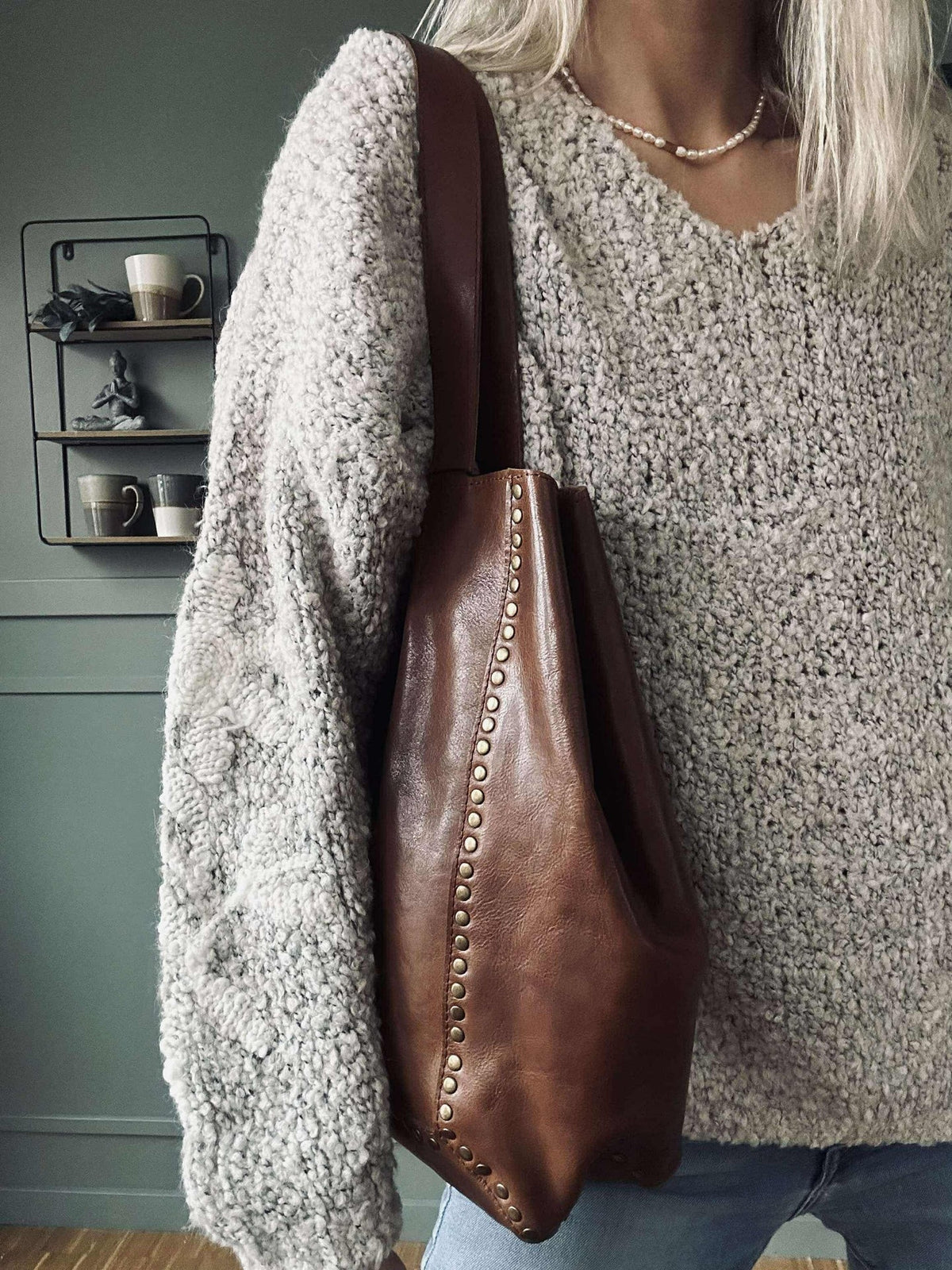 Shopper Raw Vintage cognac