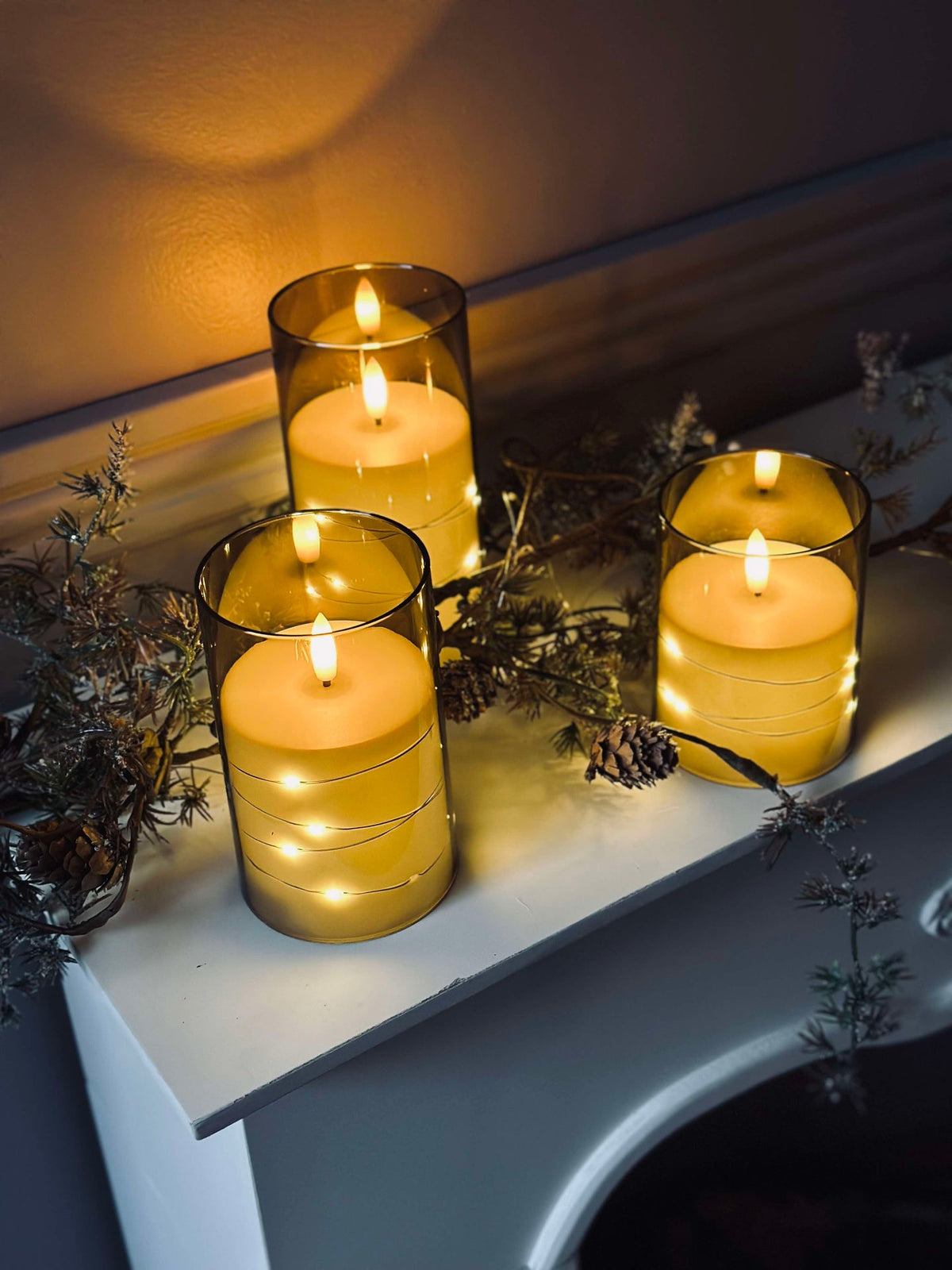 LED-licht ALMA 3 st. m. afstandsbediening