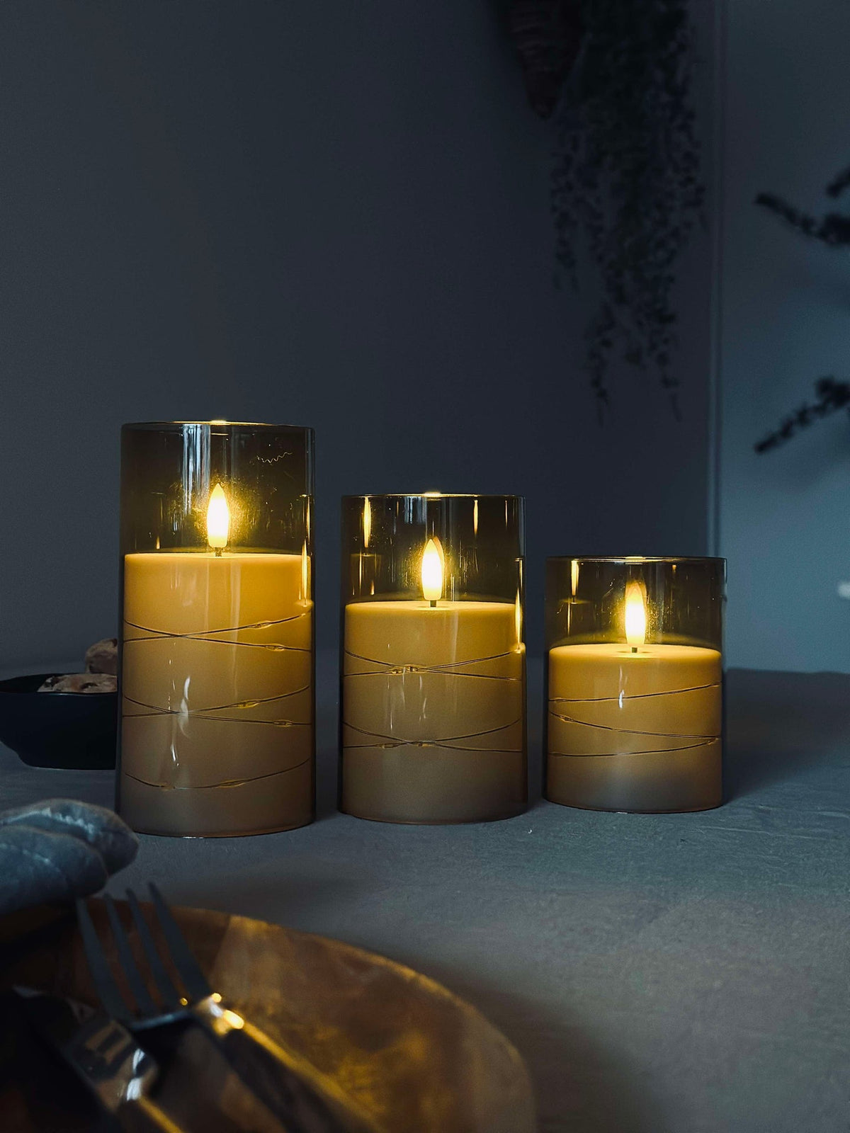 LED-licht ALMA 3 st. m. afstandsbediening