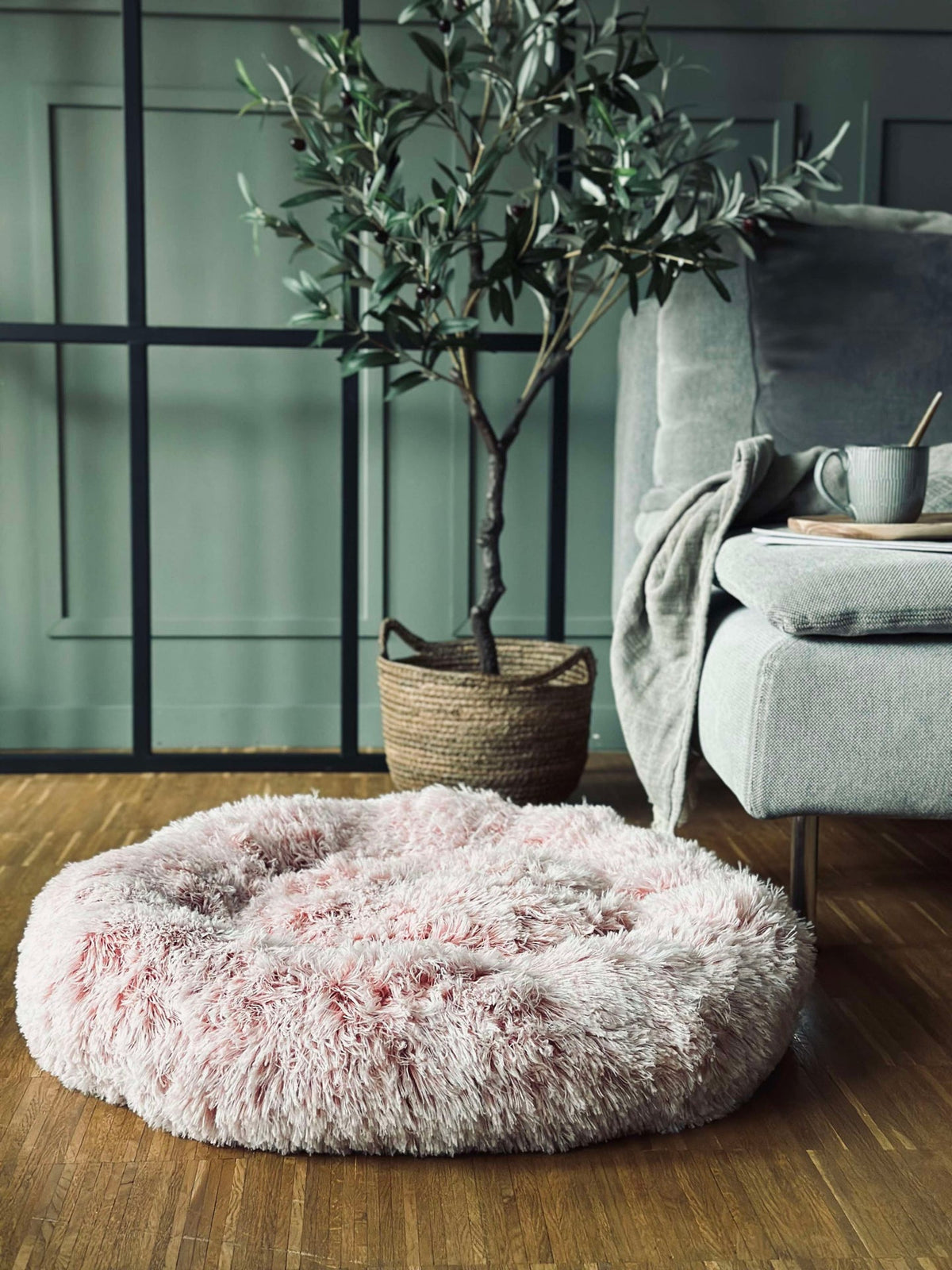 Hondenmand Fluffy - Dia 60 cm Roze
