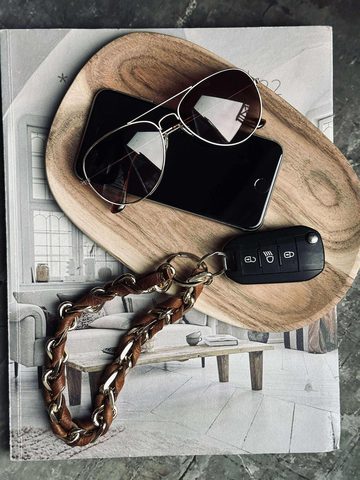 Sleutellint – Walnut / Gold