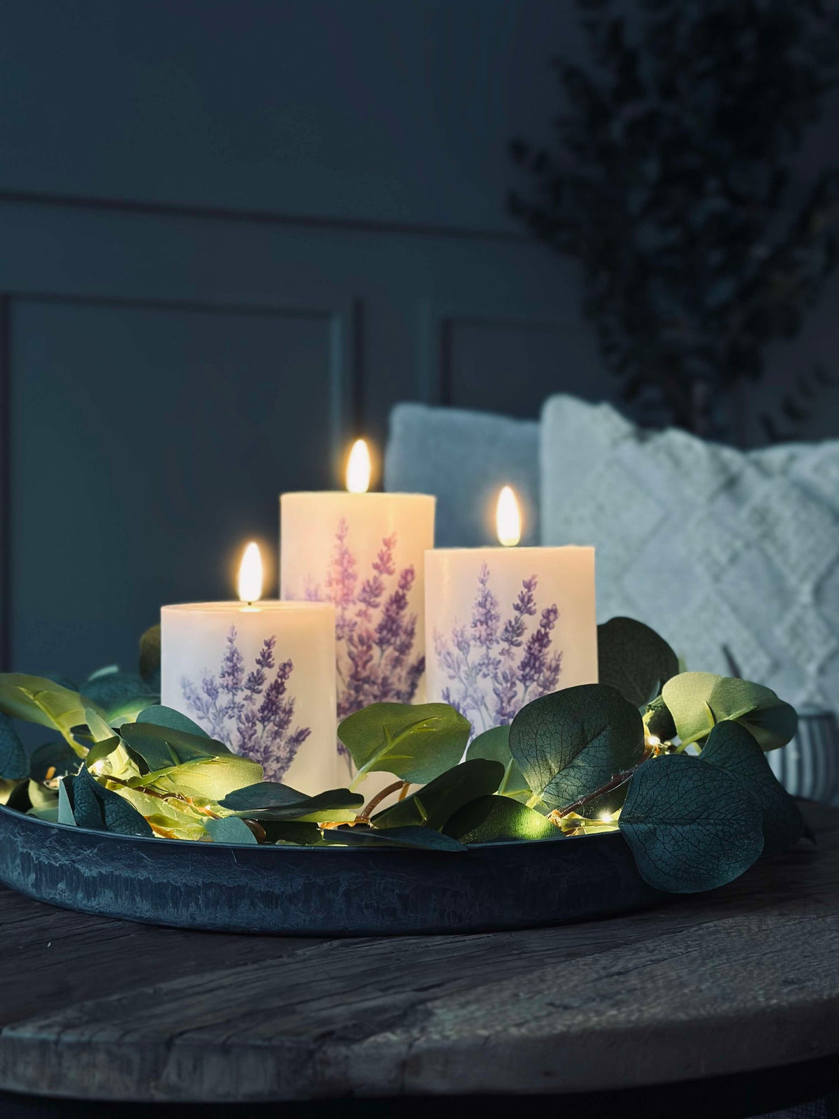 LED FLORA Lavendel – Set van 3 stuks en afstandsbediening