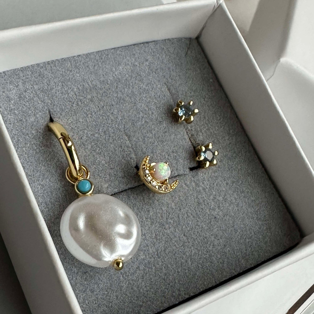 Mix box OLYMPIA met 4 oorbellen - Sterling Silver