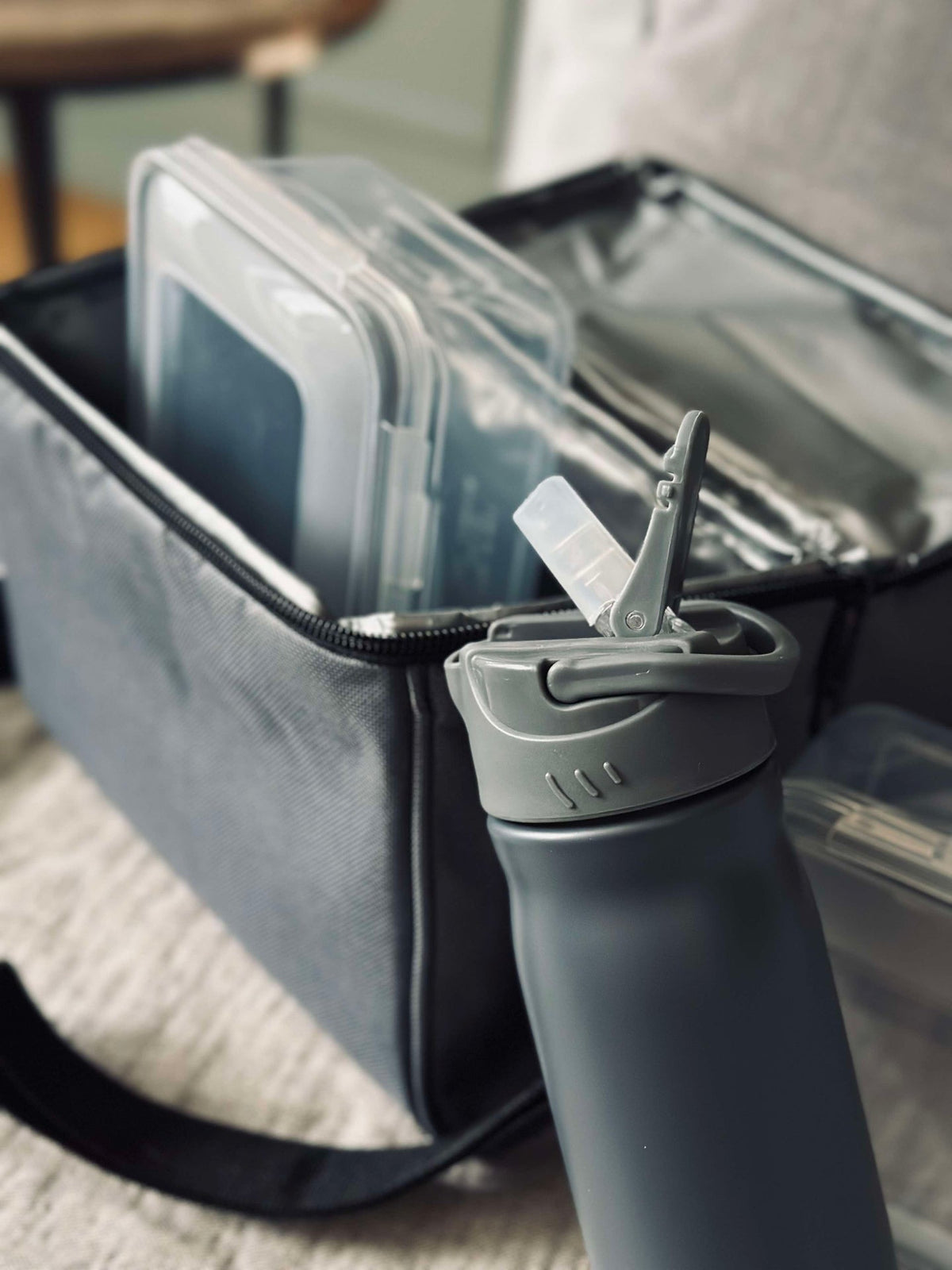 Koeltas met inhoud - Grey