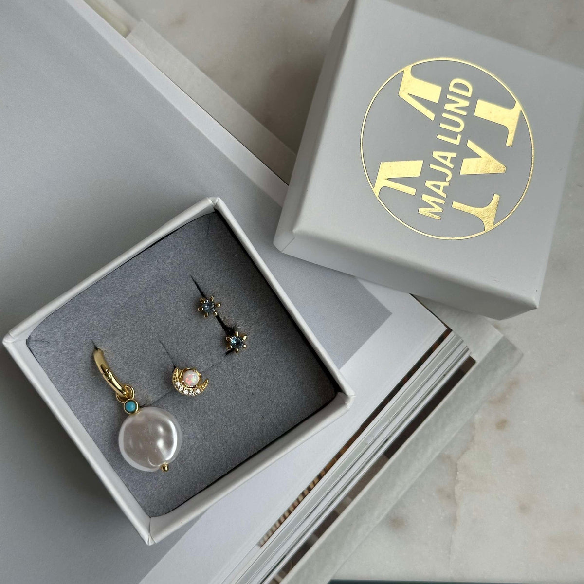 Mix box OLYMPIA met 4 oorbellen - Sterling Silver