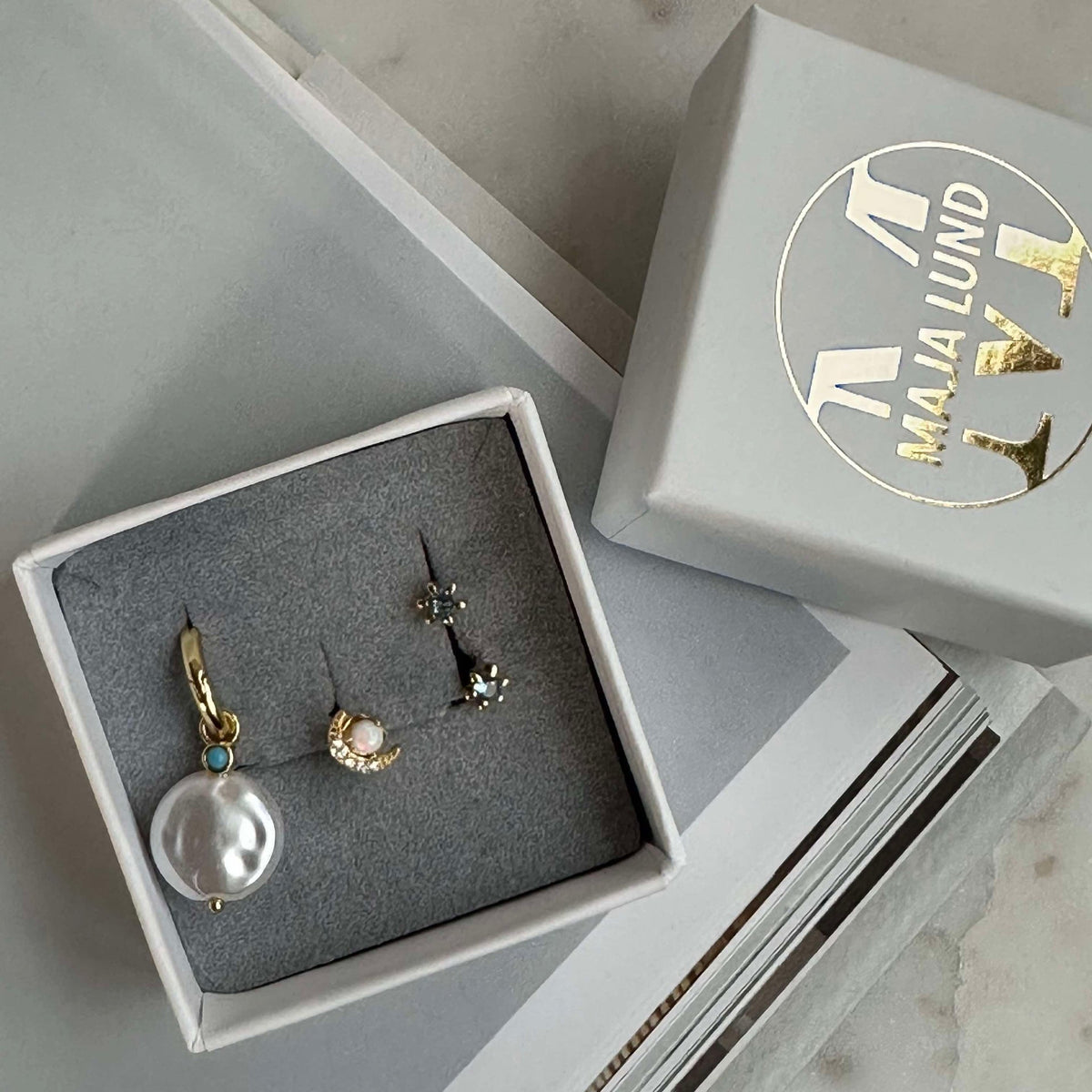 Mix box OLYMPIA met 4 oorbellen - Sterling Silver
