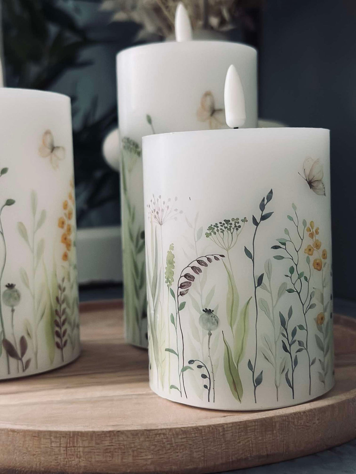 LED WILD FLORA – Set van 3 stuks en afstandsbediening
