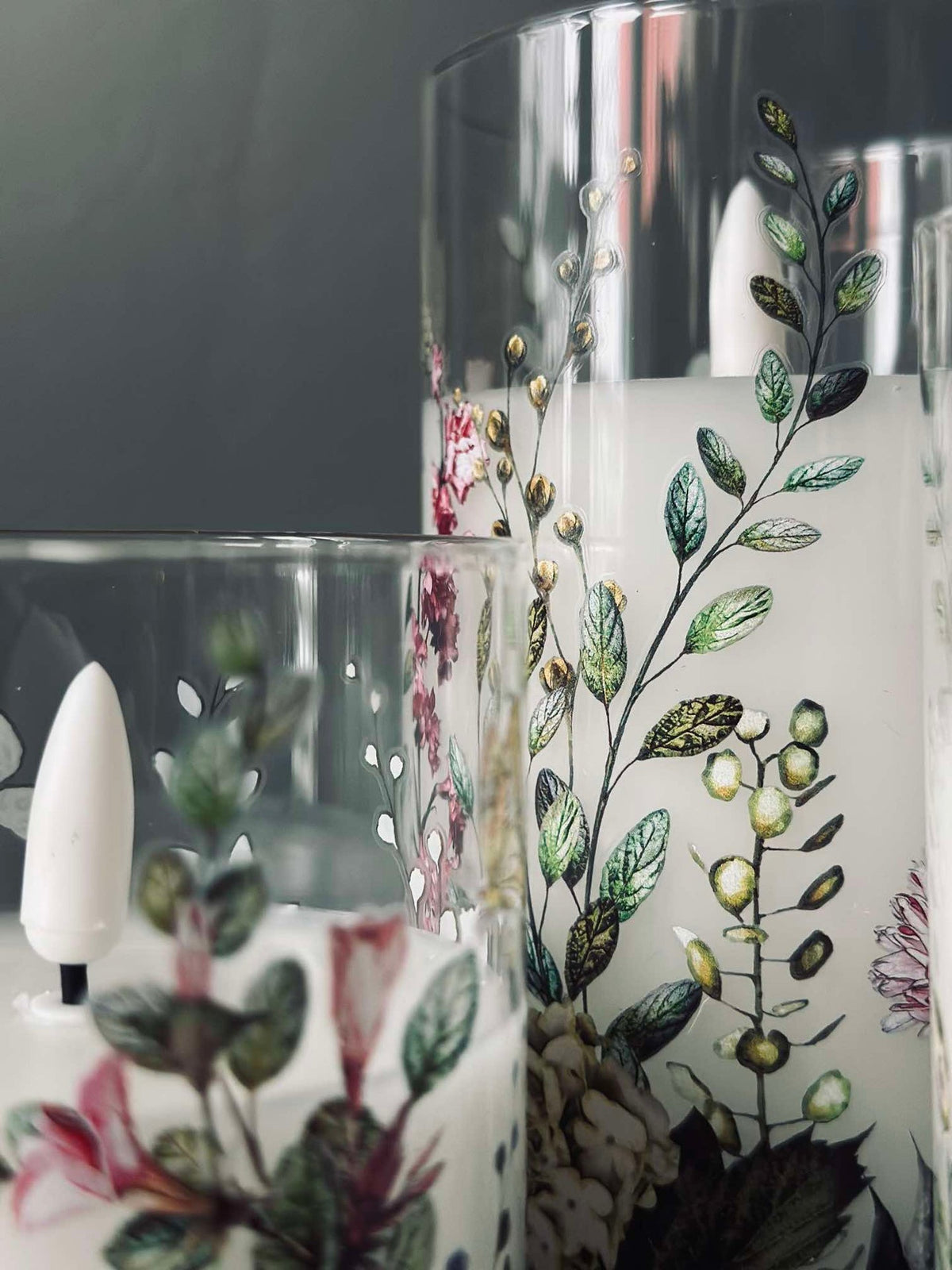 LED FLORA Cylinder – Set van 3 stuks en afstandsbediening