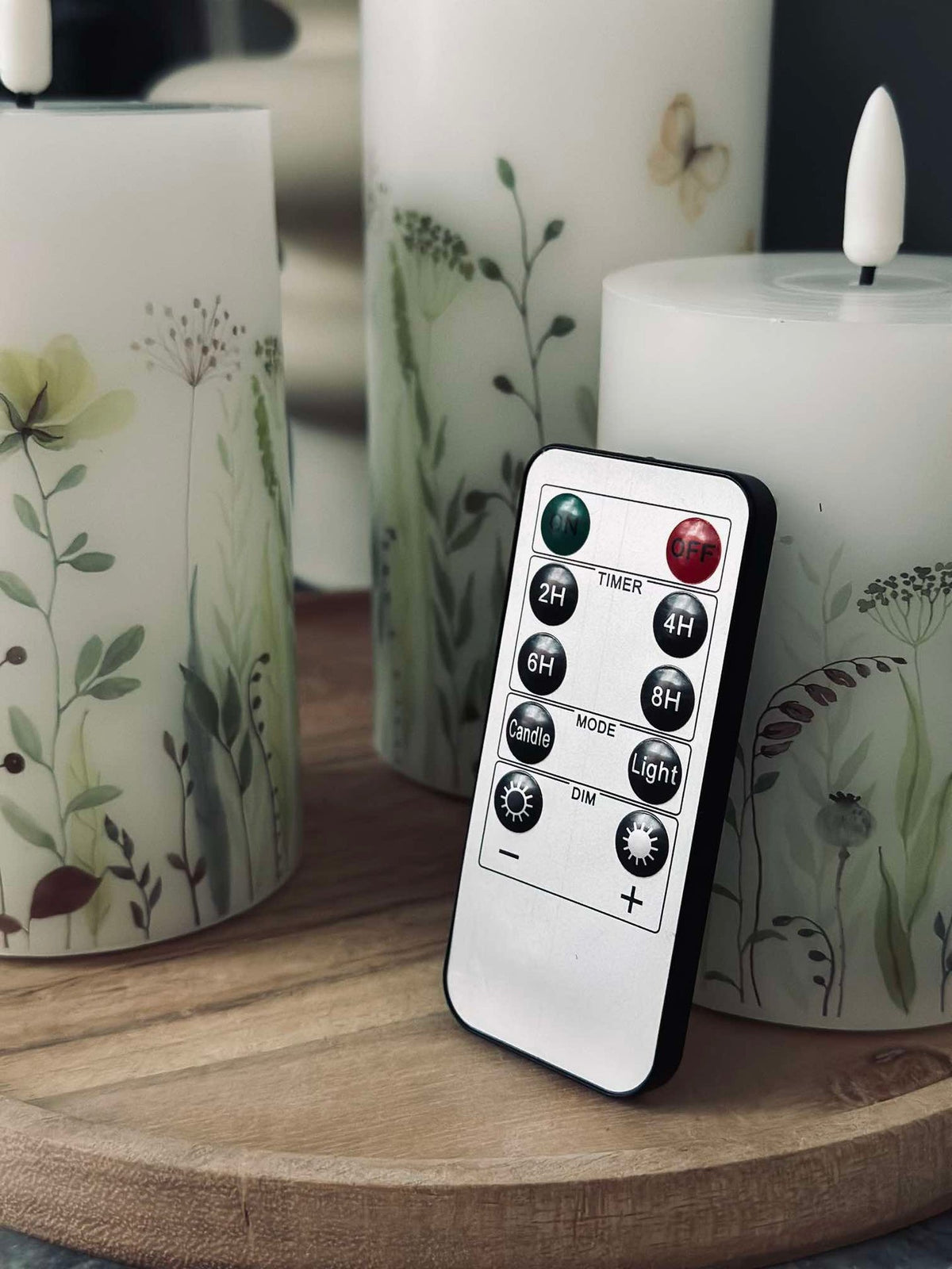 LED WILD FLORA – Set van 3 stuks en afstandsbediening