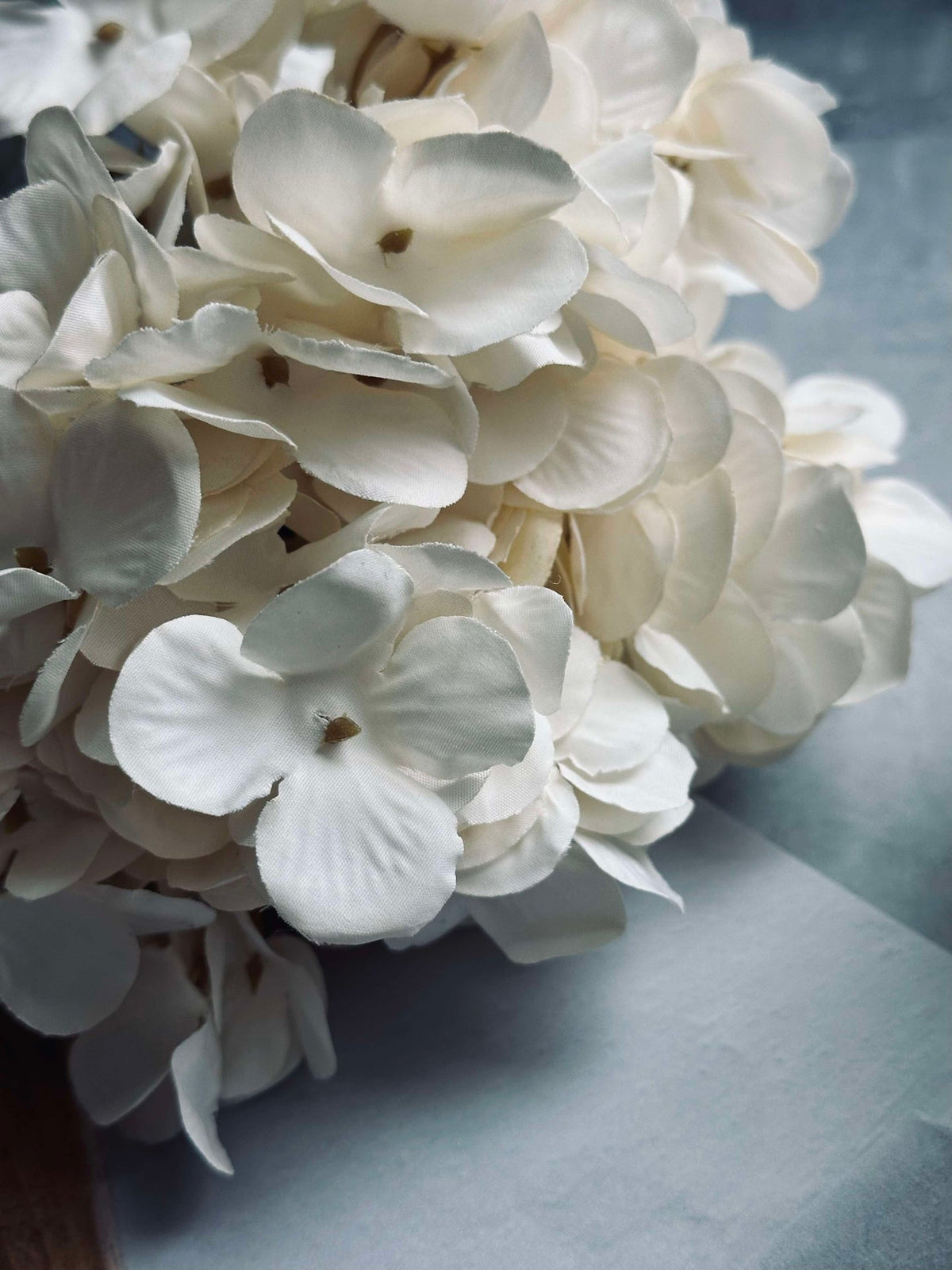 Bloem zijde Hortensia Wit