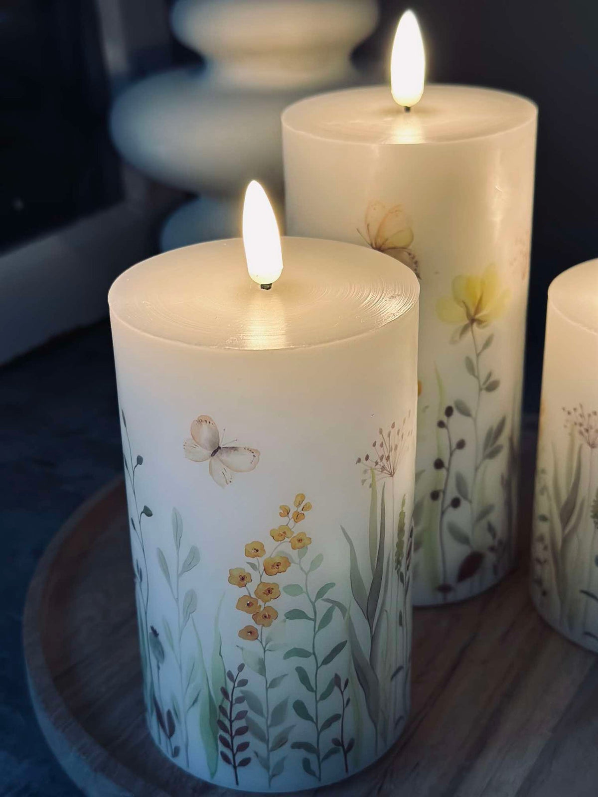 LED WILD FLORA – Set van 3 stuks en afstandsbediening