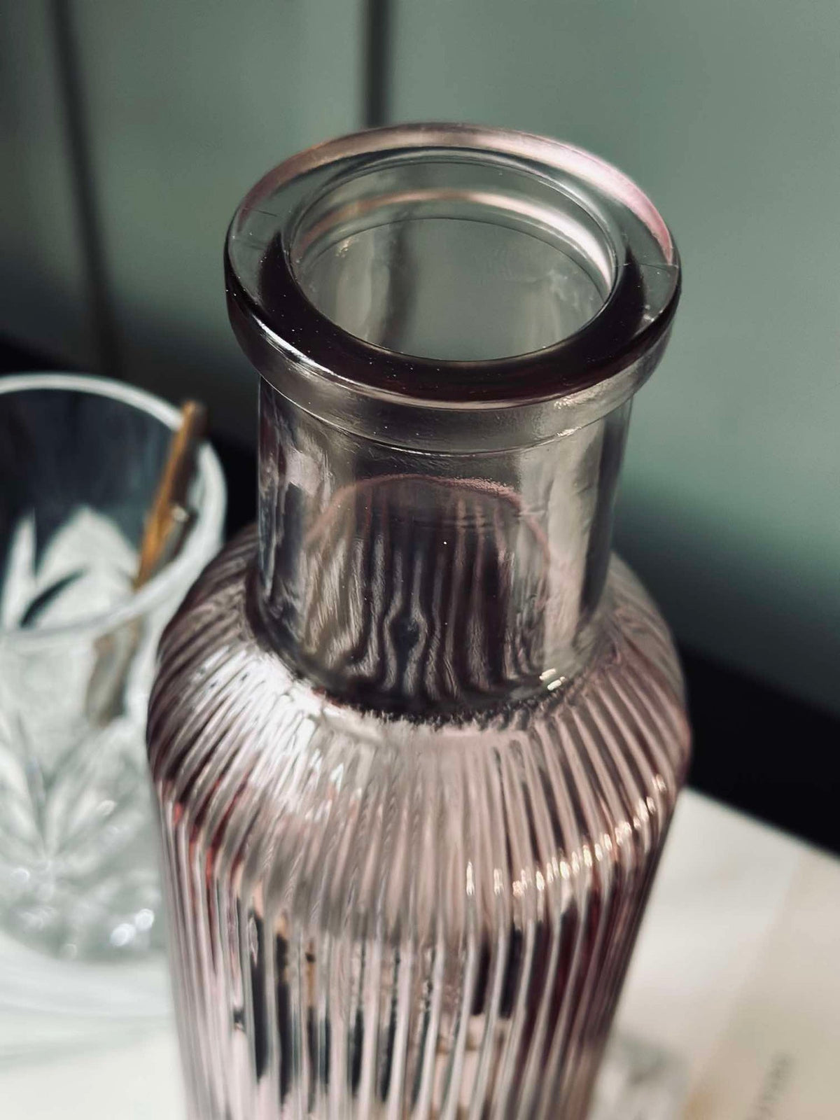 Waterfles met kurkstop – Roze 1 l
