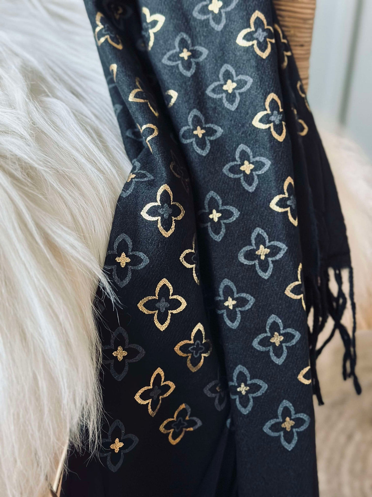 Sjaal - Black / Gold