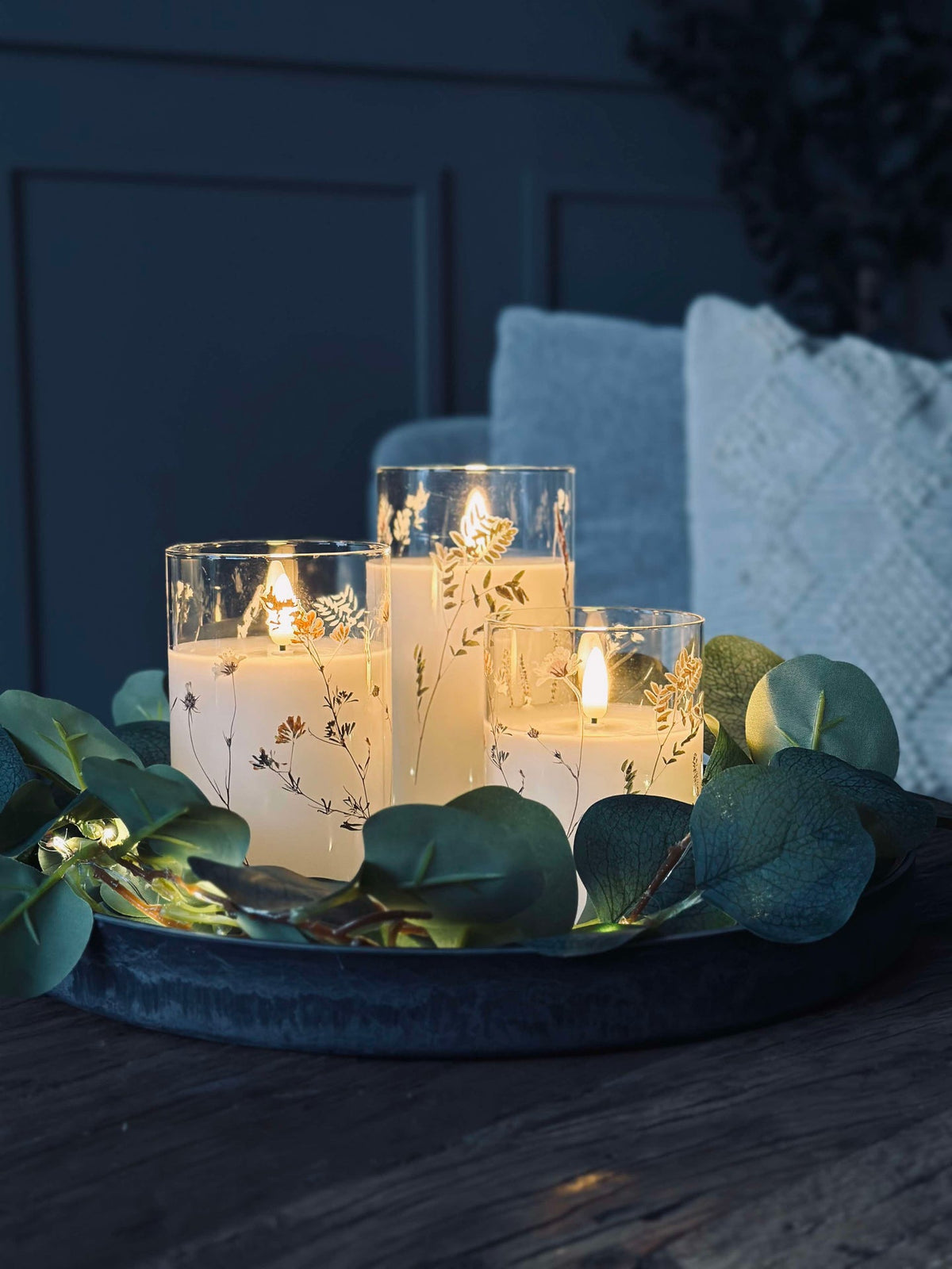 LED FLORA Cylinder  – Set van 3 stuks en afstandsbediening