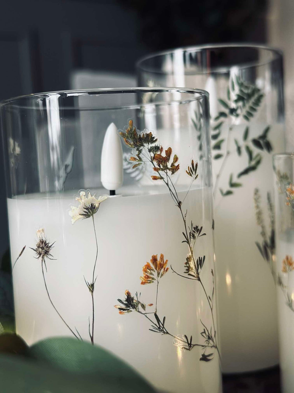 LED FLORA Cylinder  – Set van 3 stuks en afstandsbediening