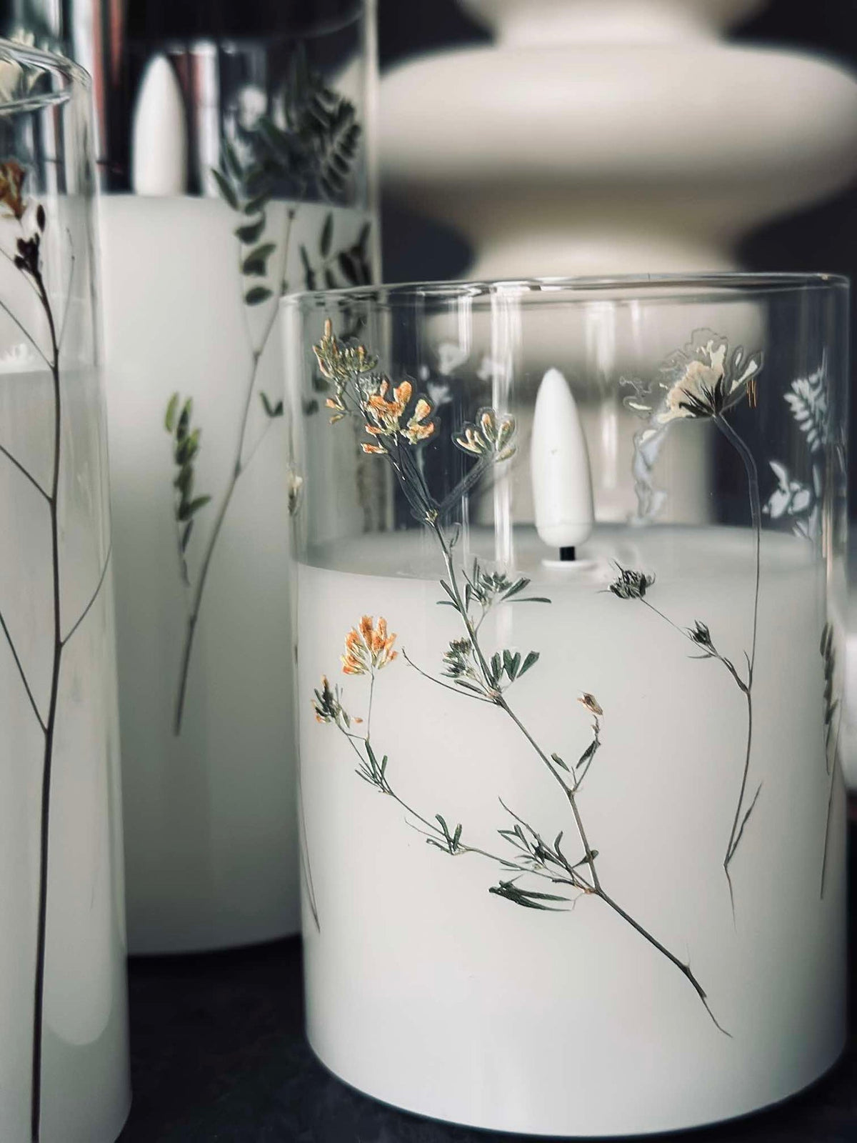 LED FLORA Cylinder  – Set van 3 stuks en afstandsbediening