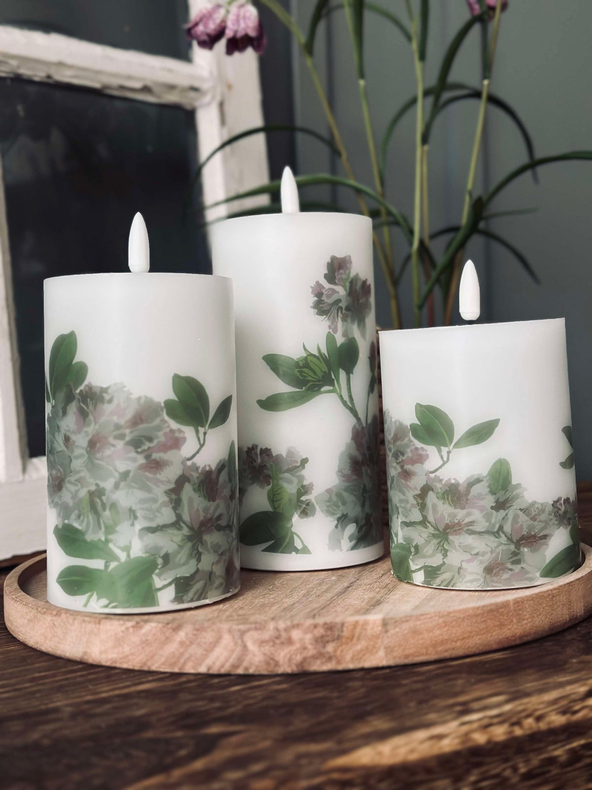 LED Hortensia – Set van 3 stuks en afstandsbediening