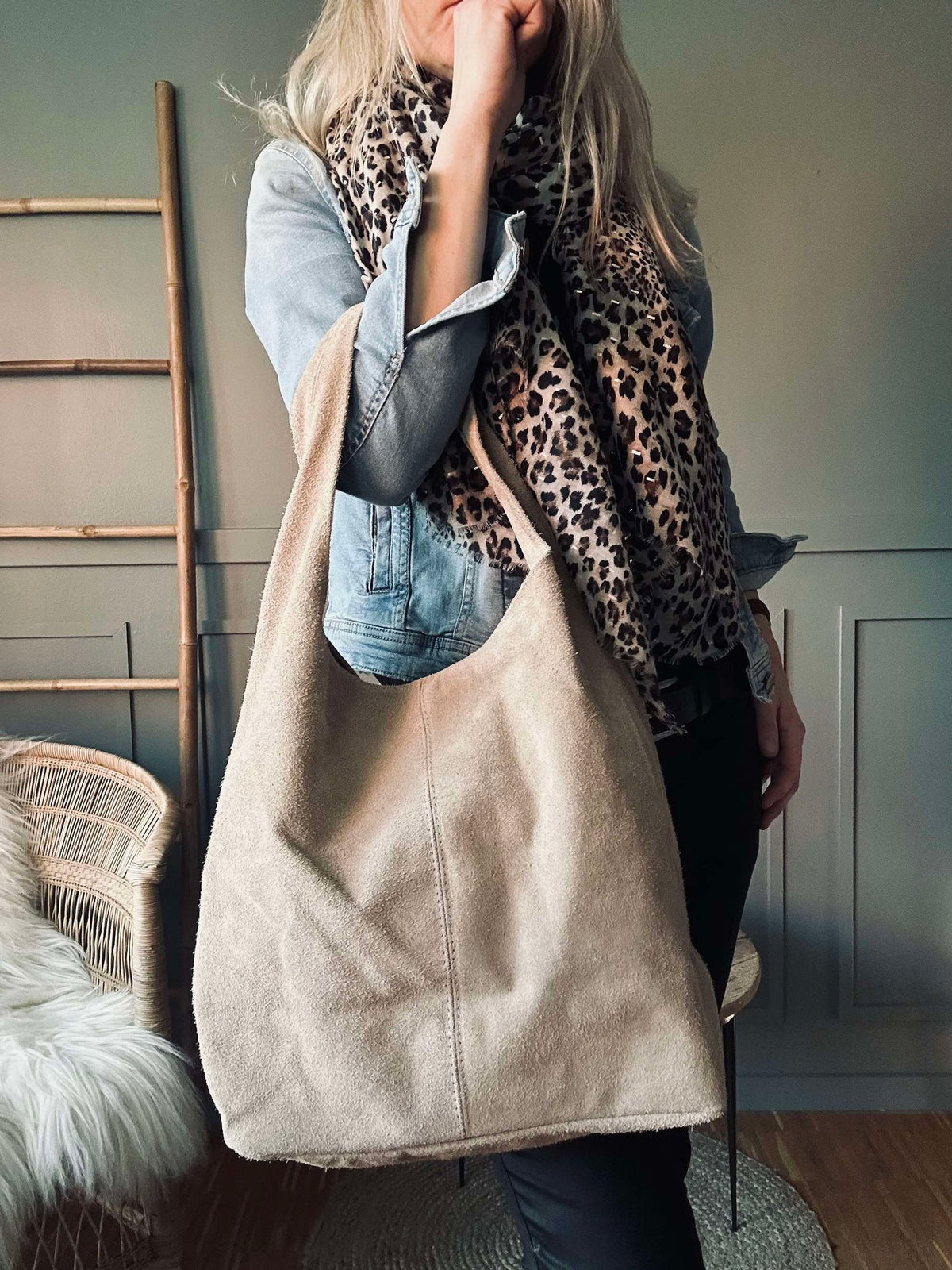 Shopper Beige suède