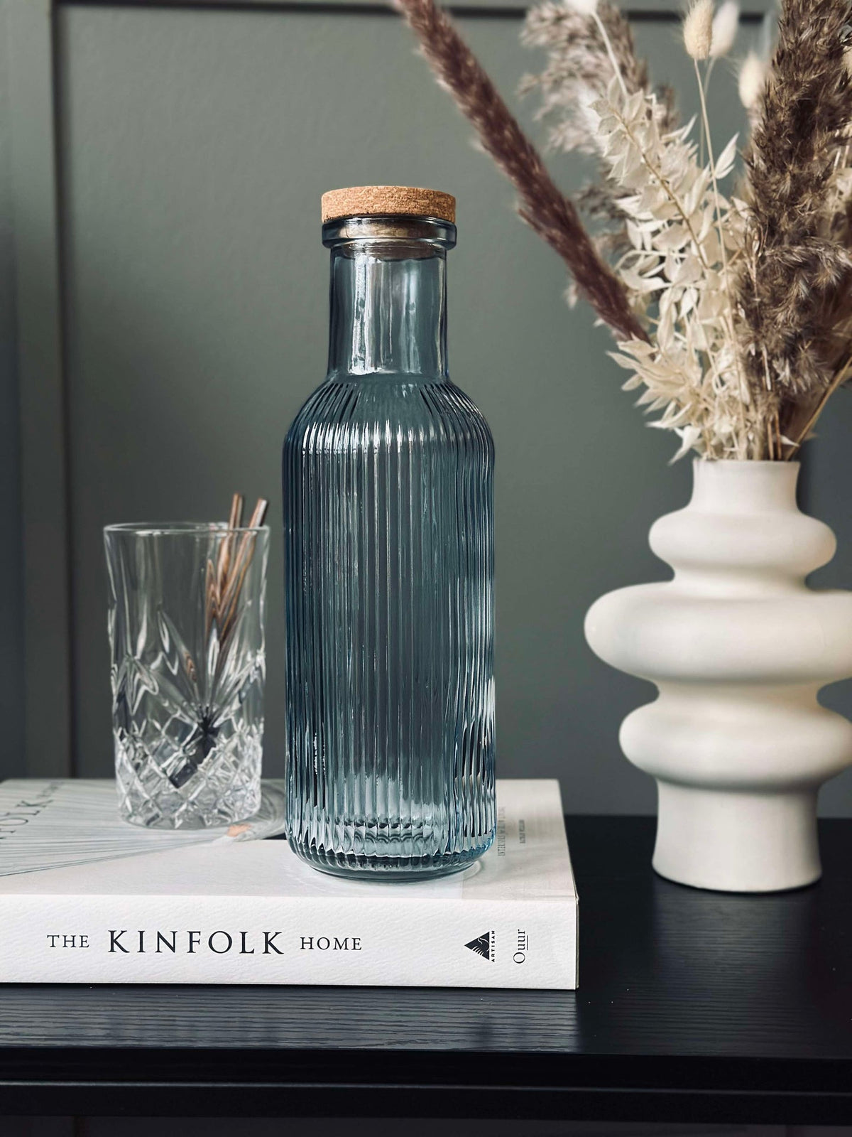 Waterfles met kurkstop – Blue 1 ltr.