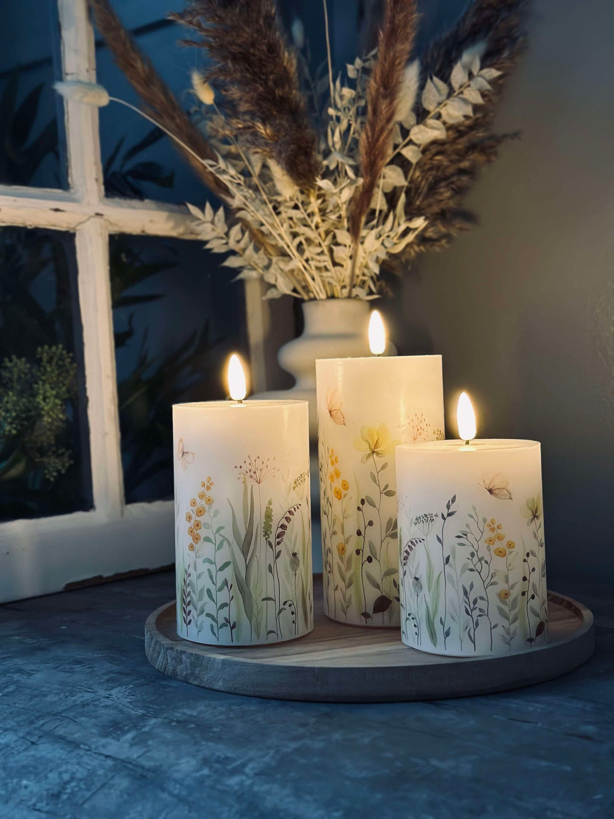 LED WILD FLORA – Set van 3 stuks en afstandsbediening