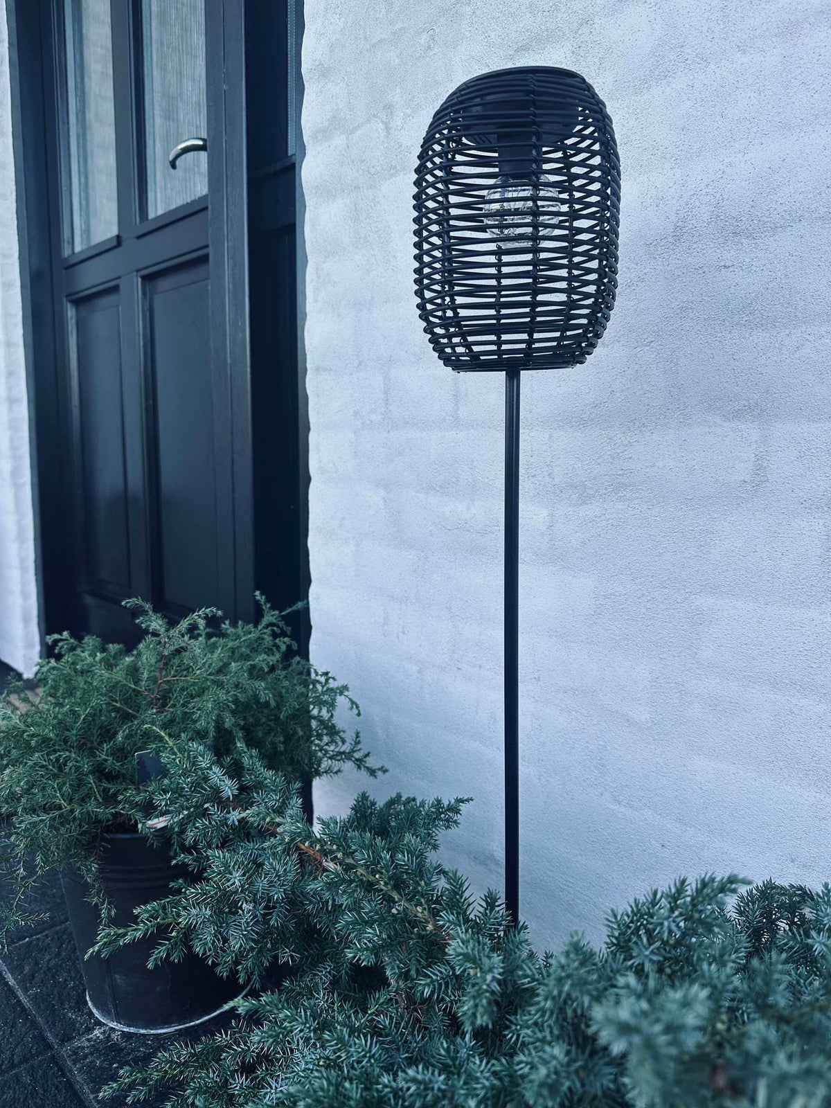 Lantaarn op spies Zwart - Solar