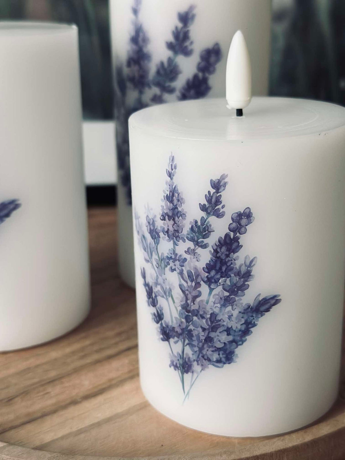 LED FLORA Lavendel – Set van 3 stuks en afstandsbediening