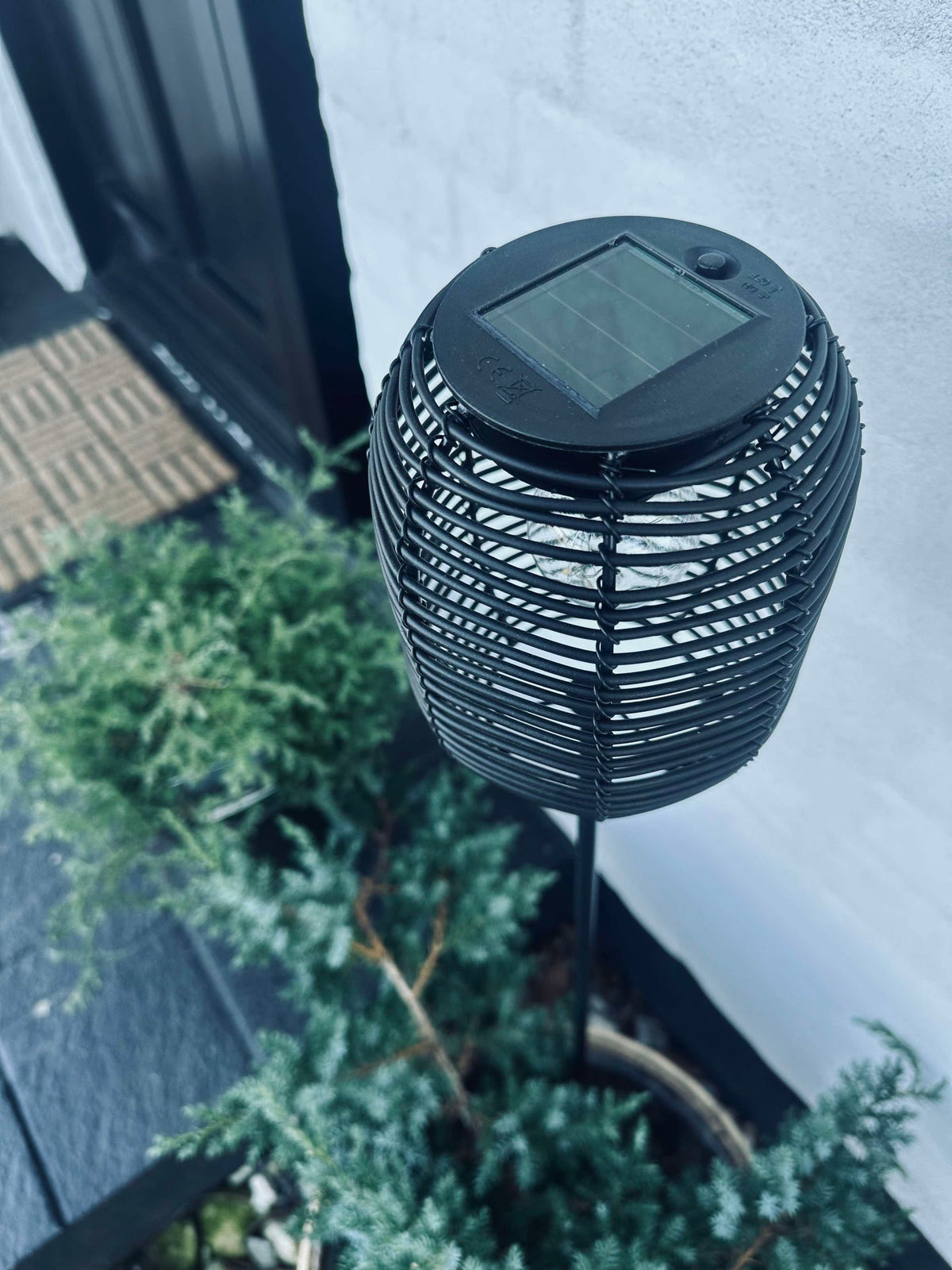 Lantaarn op spies Zwart - Solar