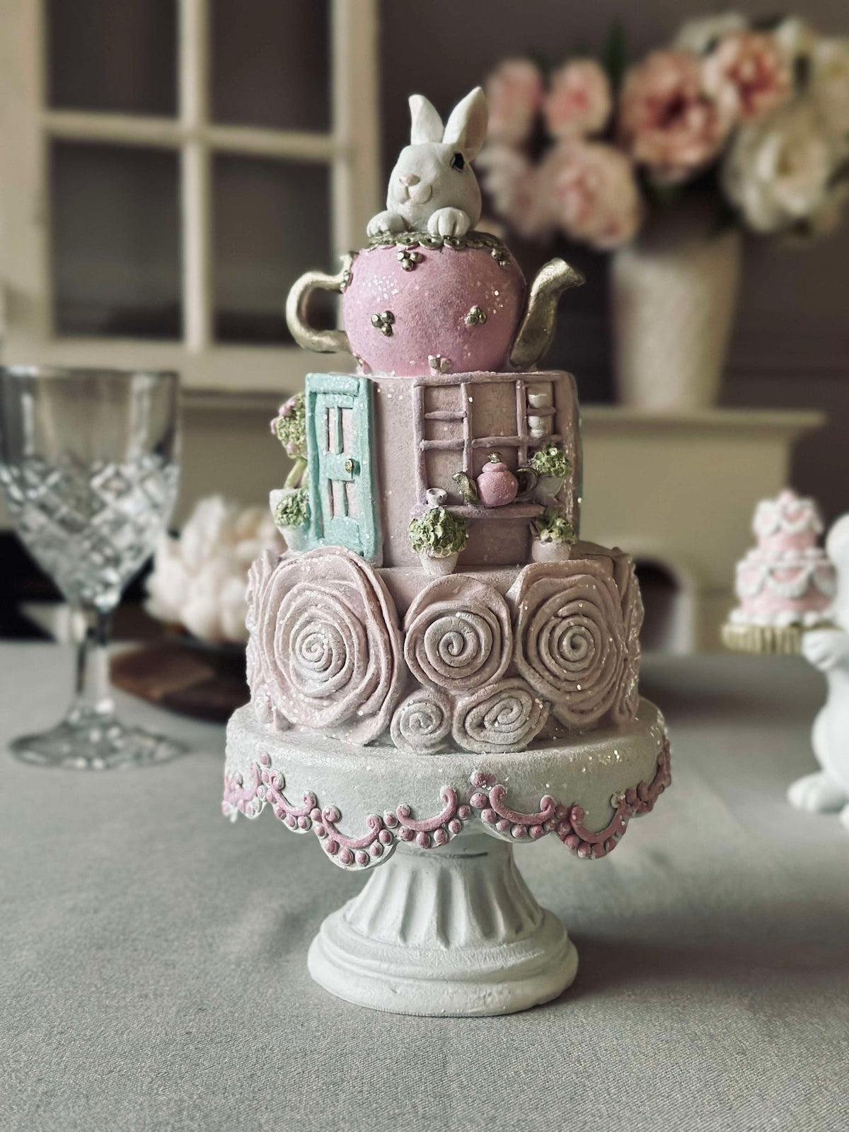 Taart met konijn - Tafeldecoratie