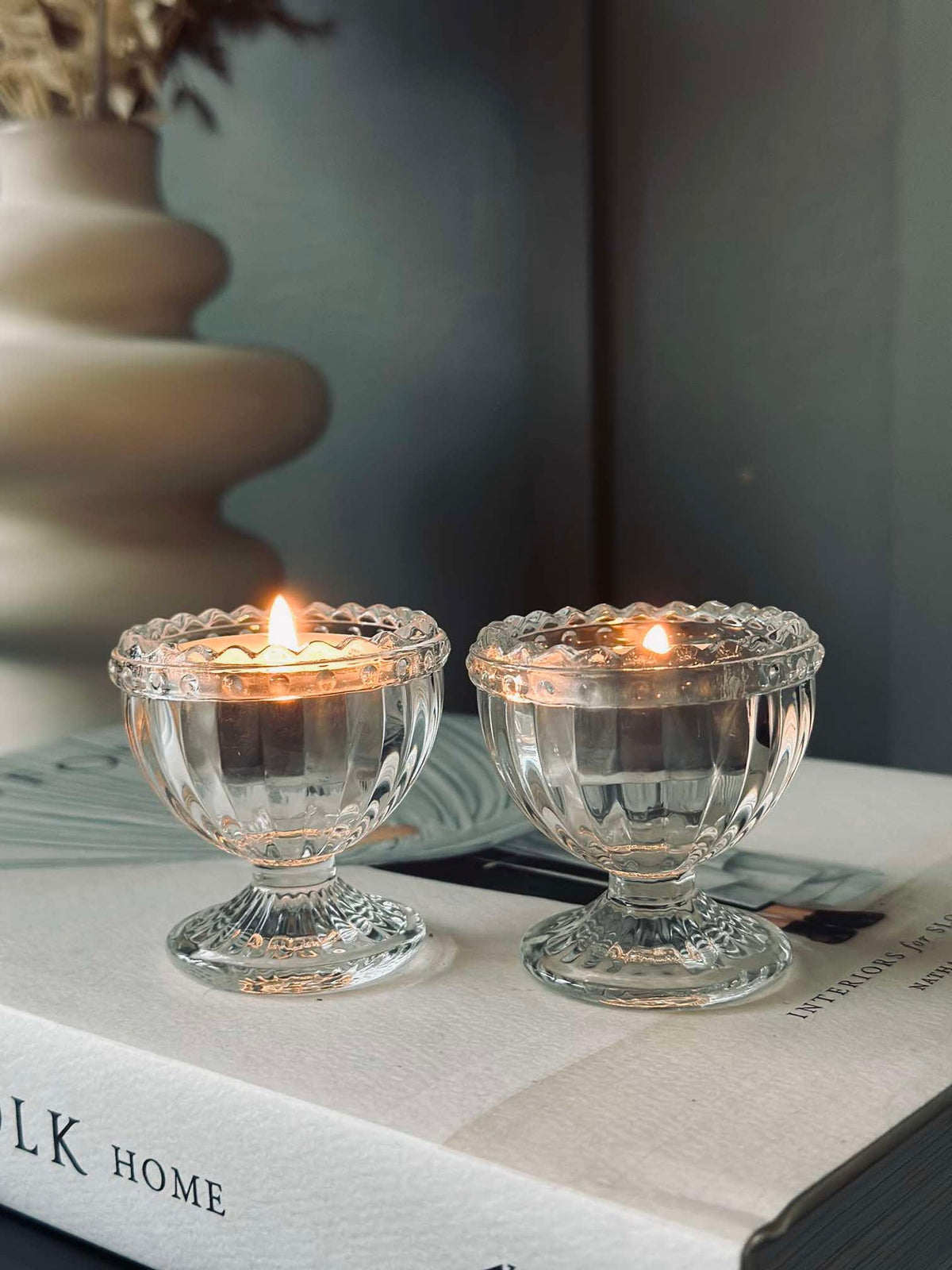 Eierdopjes van glas - Set van 2 st.